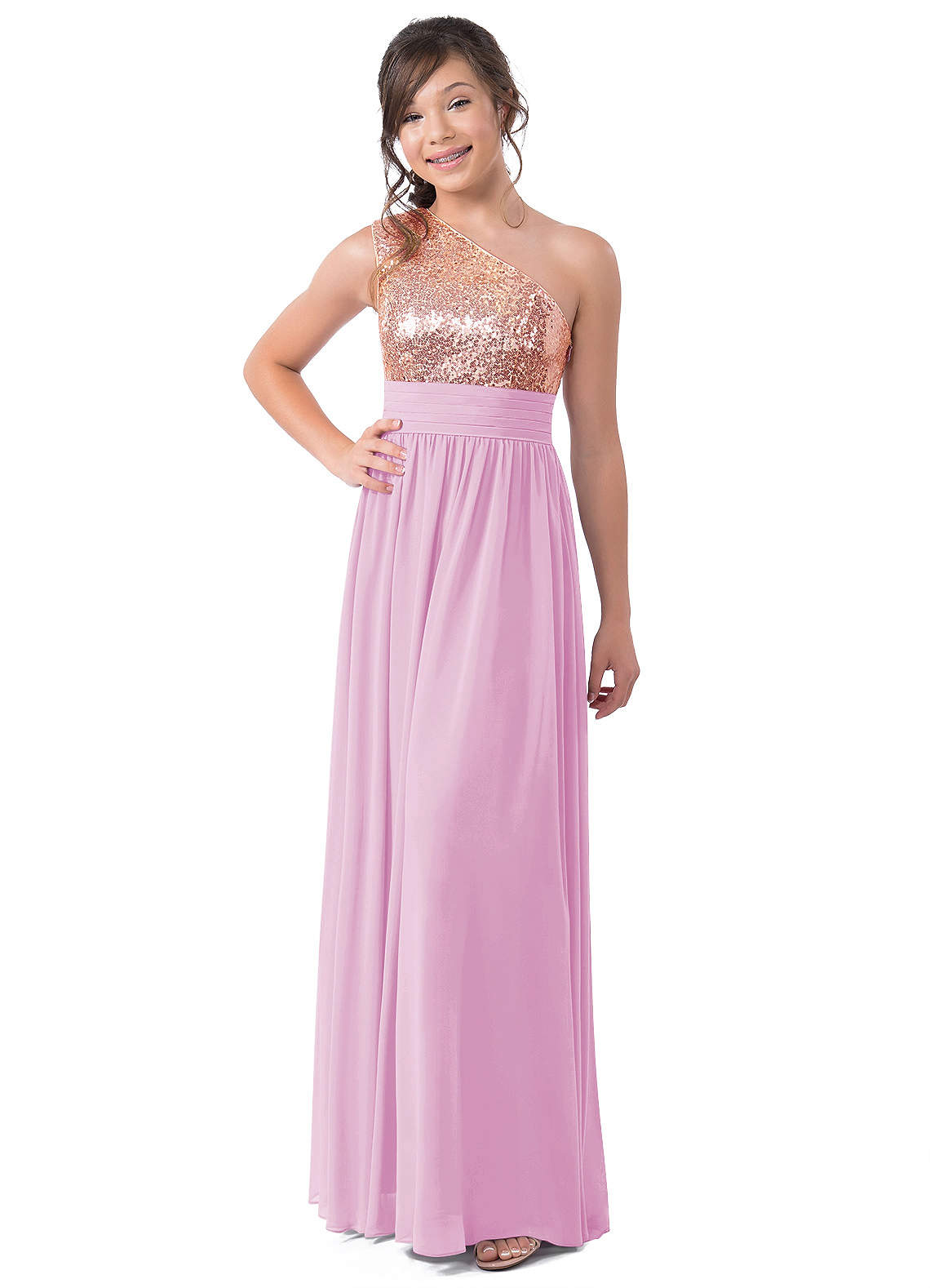 Candy Pink Azazie Sidney JBD Junior Bridesmaid Dresses | Azazie