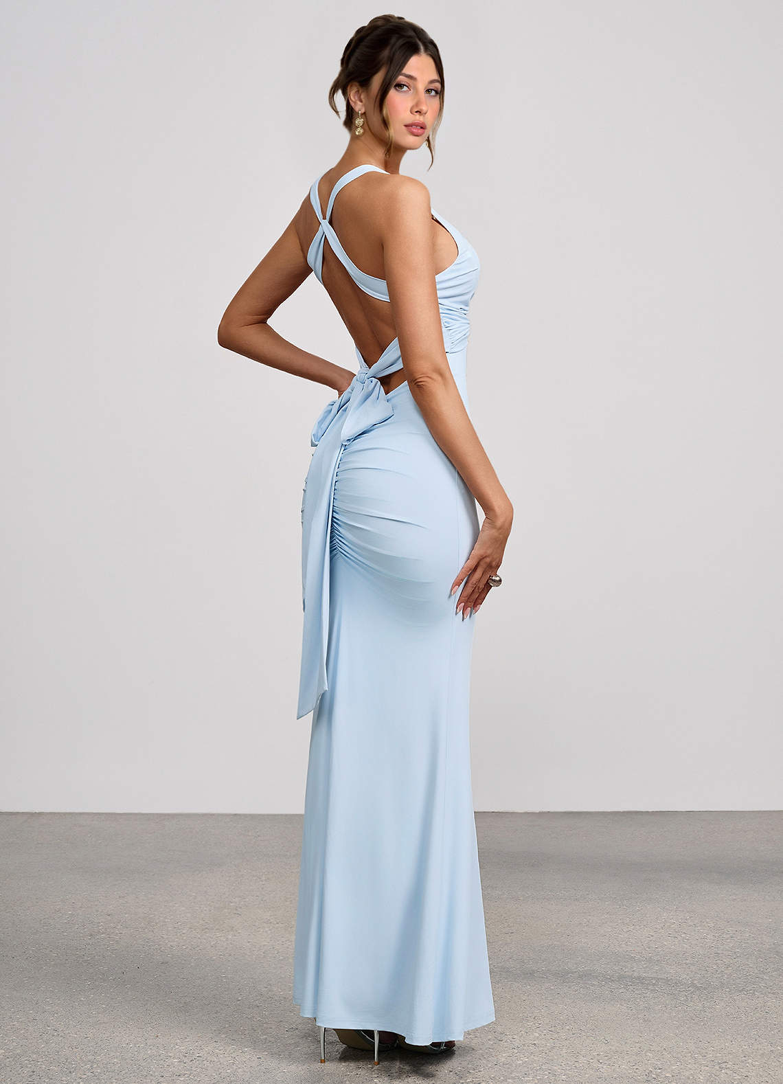 janezkie maxi dress femme formal dress in light blue Janezkie Maxi Dress