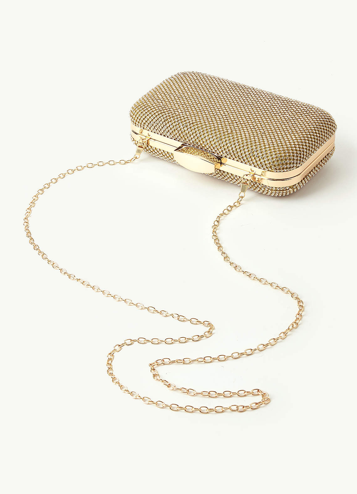 front Crystal Mesh Clutch