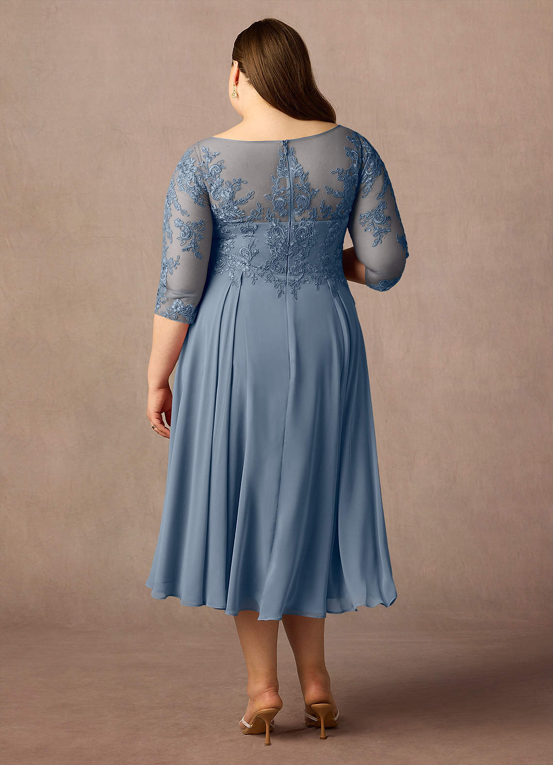 Azazie Marge Mother of the Bride Dresses Twilight A-Line Scoop Lace Chiffon Dress image6