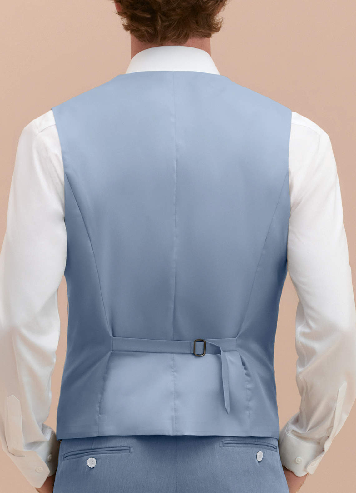 front William Bleu Poussiéreux Gilet de costume