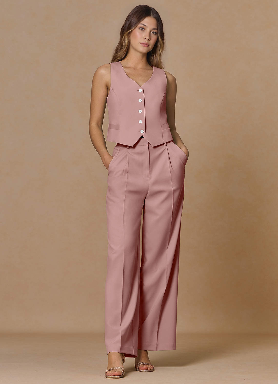 front Rowan Pölyinen Ruusu Refined Weave -tehohousut