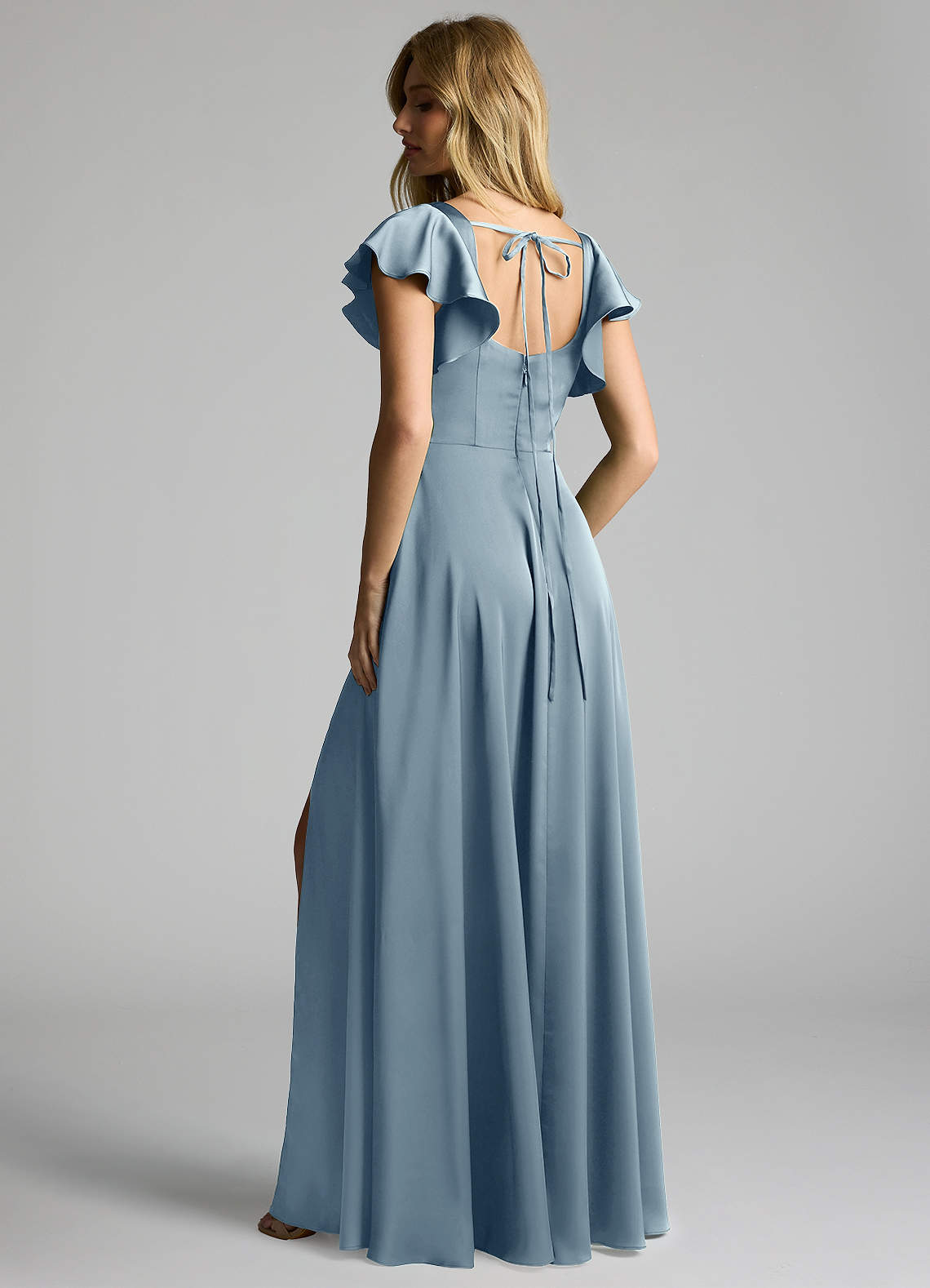 Dusty Blue Azazie Bondi Bridesmaid Dresses | Azazie