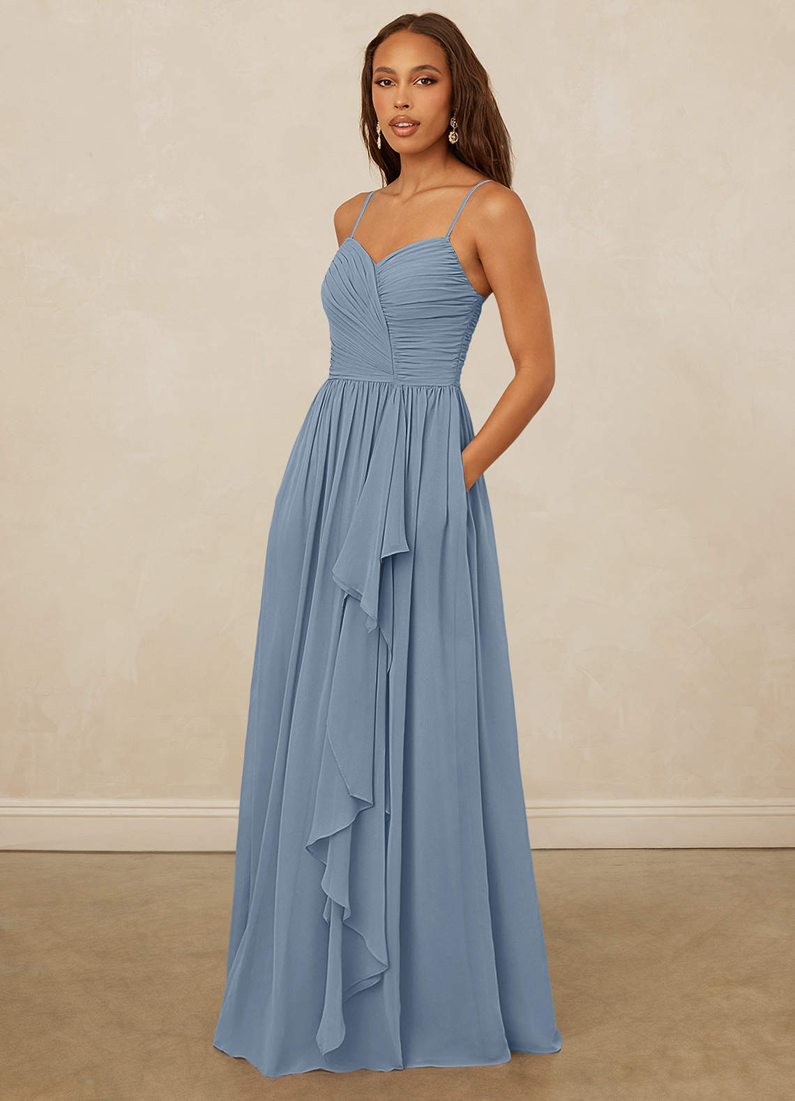 Christian Siriano Bridal for Azazie 1004 Bridesmaid Dresses Pleated Drape Chiffon A-line Dress image2