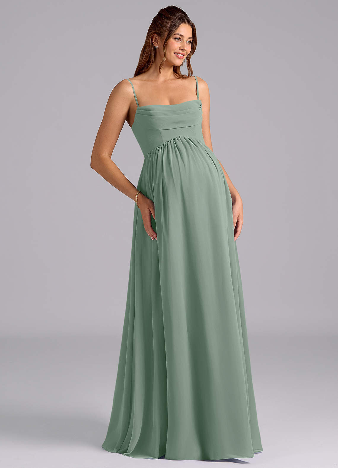 Azazie Saige Silver Sage Maternity Bridesmaid Dresses | Azazie Azazie Saige Silver Sage Maternity Bridesmaid Dresses | Azazie