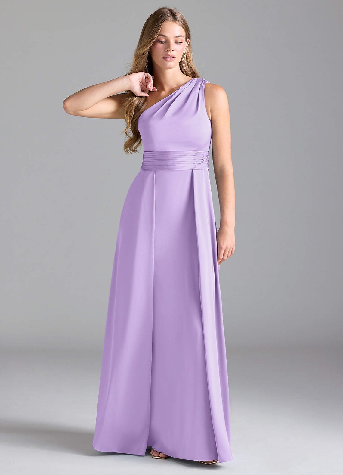 Azazie Dallas Lilac Stretch Satin Bridesmaid Dresses | Azazie