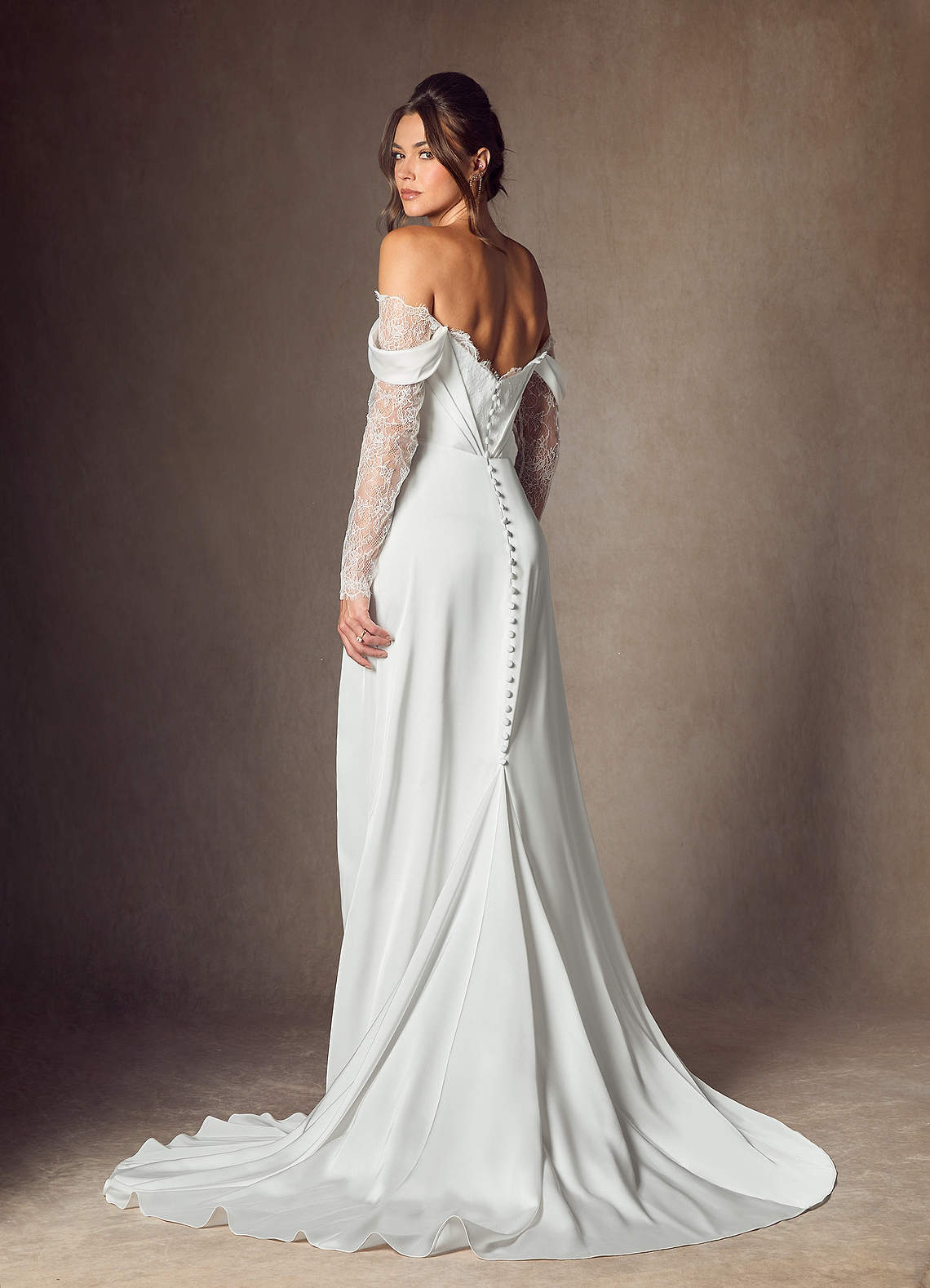 Azazie Alexa Wedding Dresses Diamond White A-Line Sweetheart Neckline Lace Dress image1