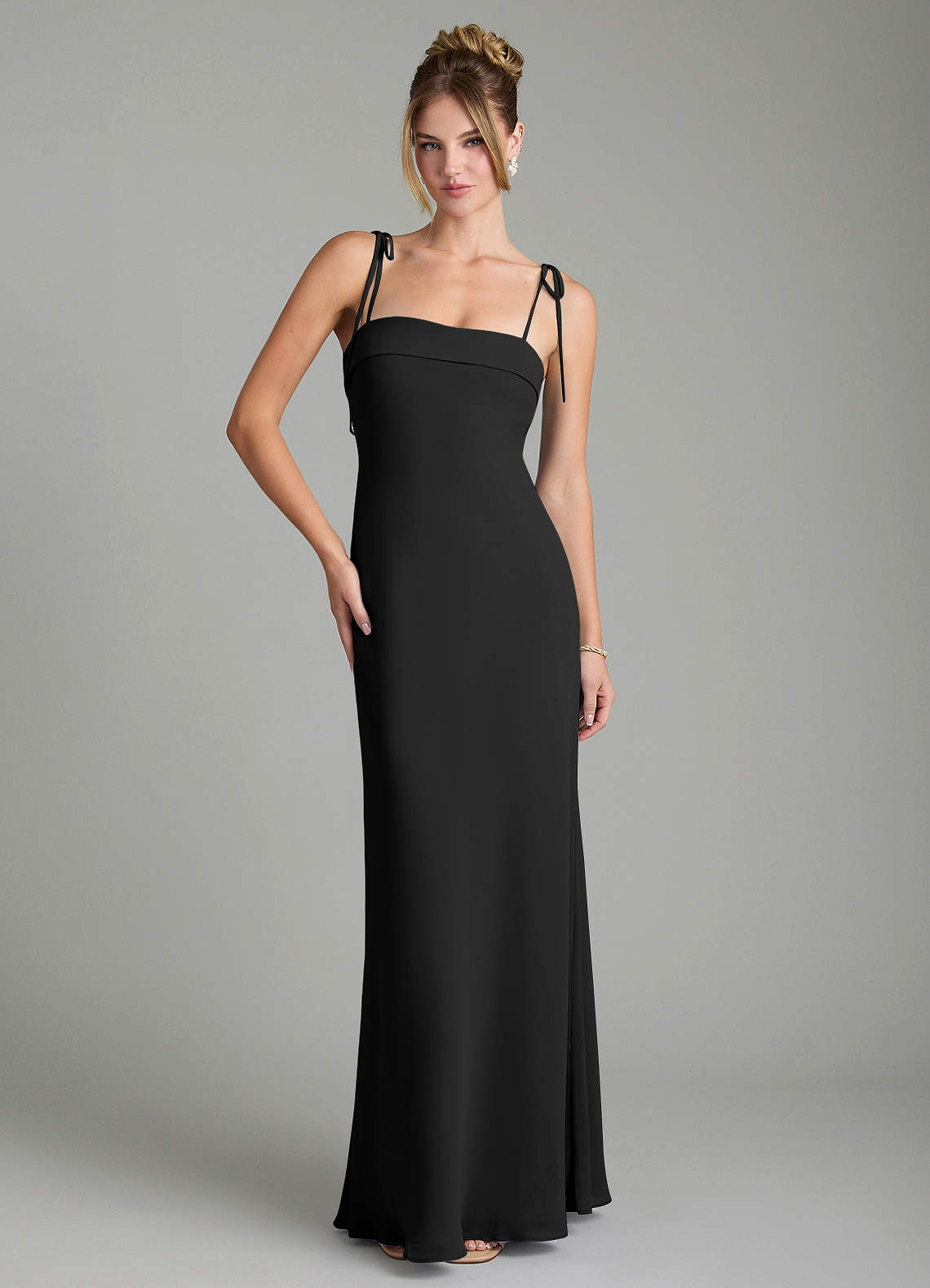 black bow bridesmaid dresses Coast Women's Bow & Drape Detail One Shoulder Satin Bridesmaid Dress in Black