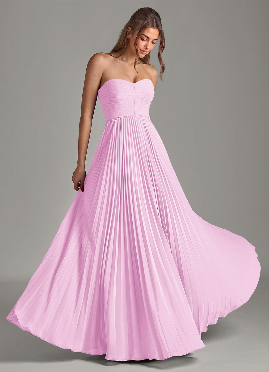 Azazie Chiana Ready to Ship Candy Pink Chiffon Bridesmaid Dresses
