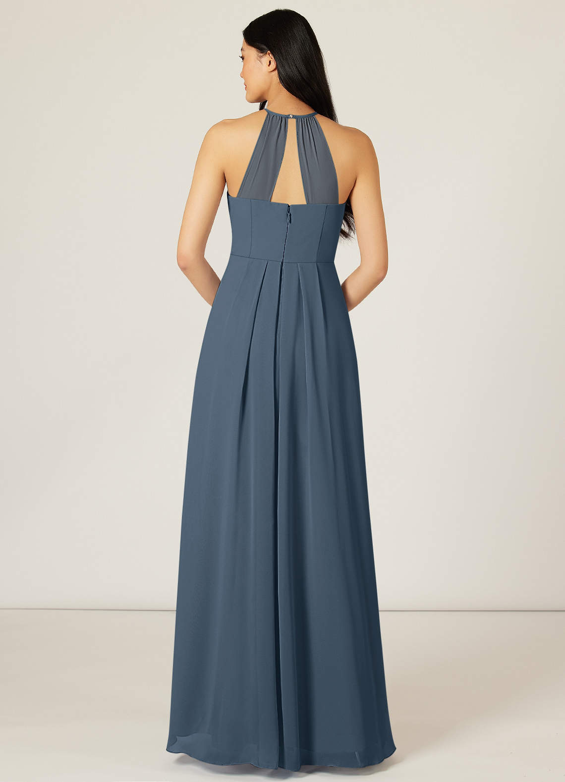 Azazie Sarah Bridesmaid Dresses Empire Pleated Chiffon Floor-Length Dress image1