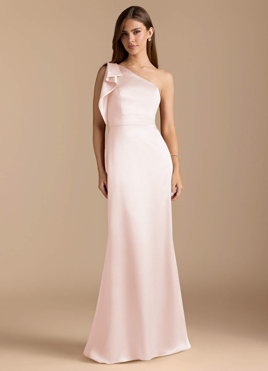 ruched rose gold dress ROSE GOLD RUCHED CHIFFON MAXI DRESS