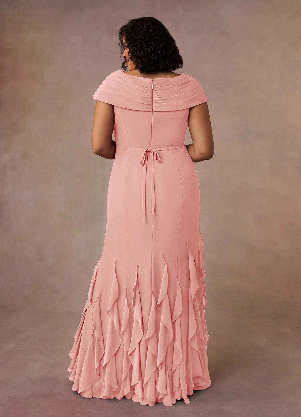 Azazie Bailora Mother of the Bride Dresses Rosette Mermaid Ruched Chiffon Dress image7