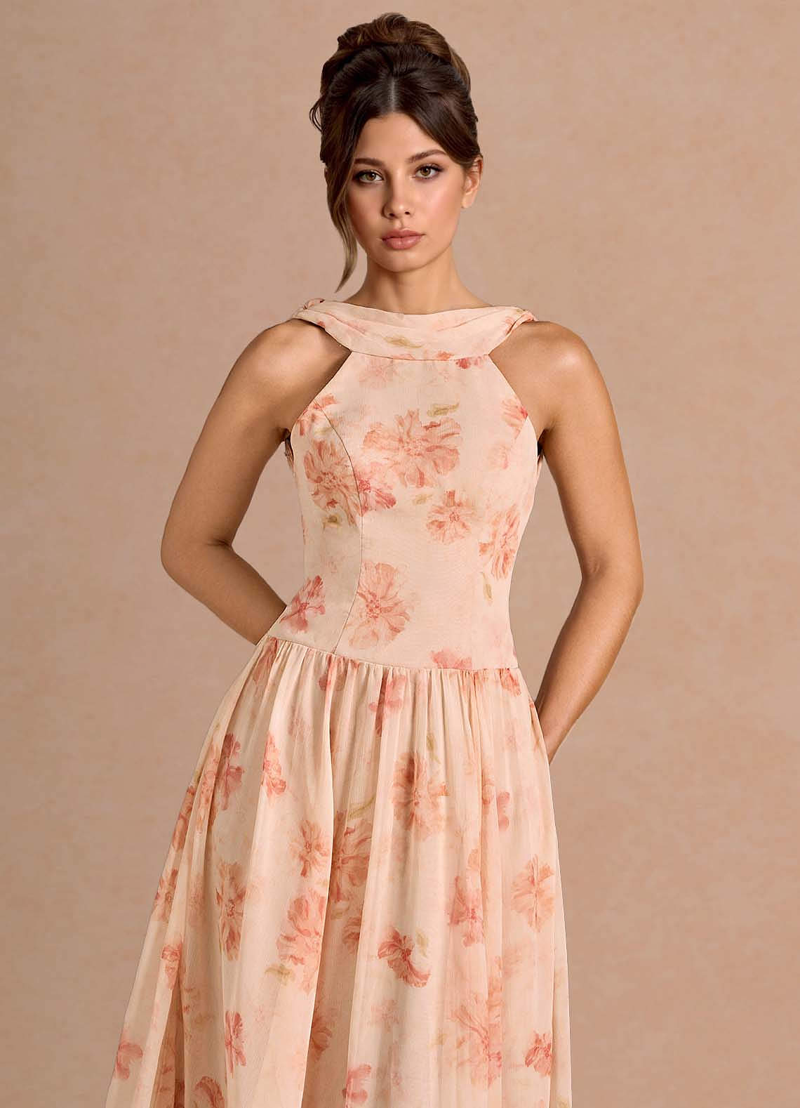 peach formal dress for women Rowan Maxi Ready to Ship peach dress for wedding guest