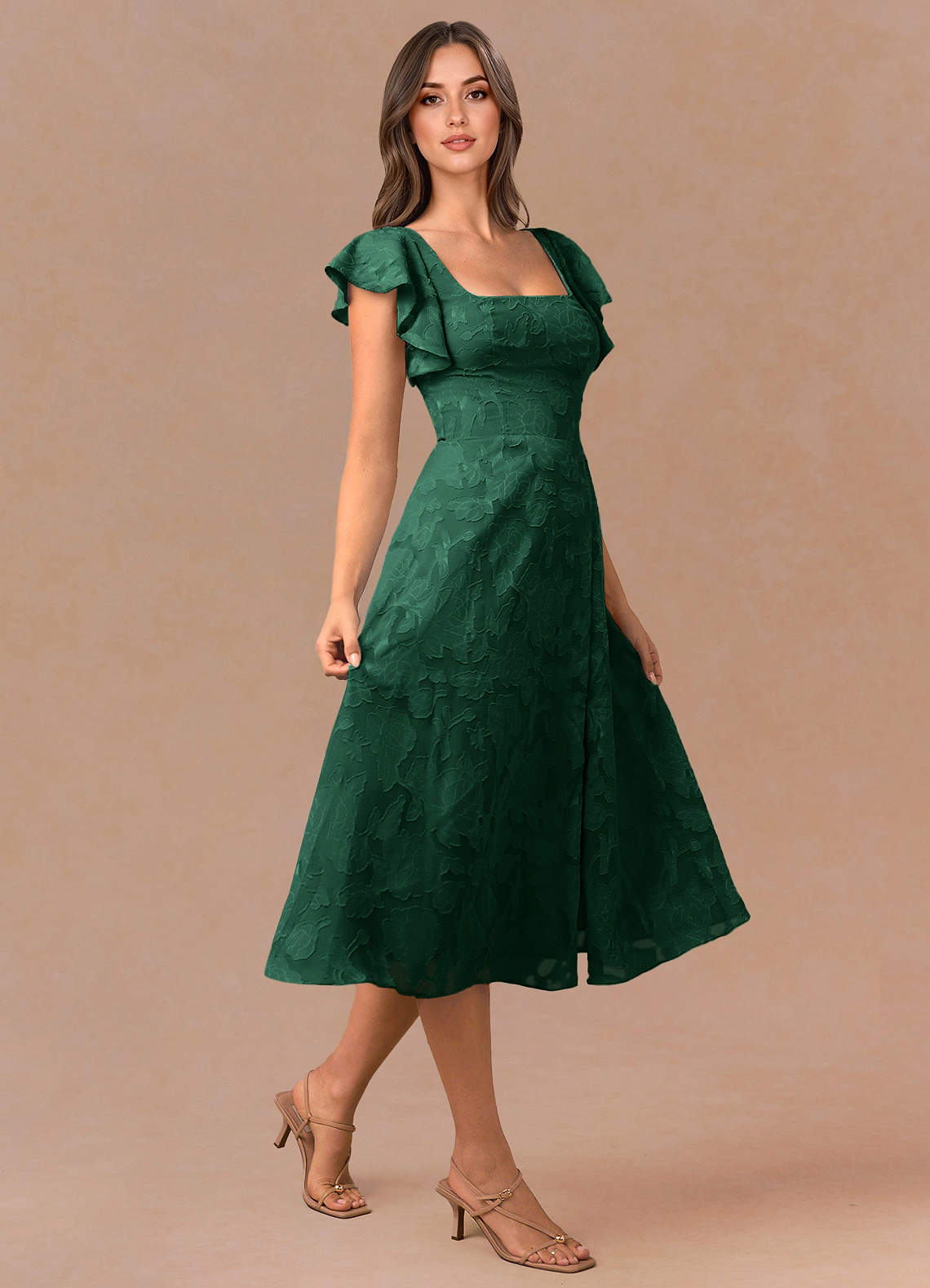 Talia Emerald Green Midi Dress