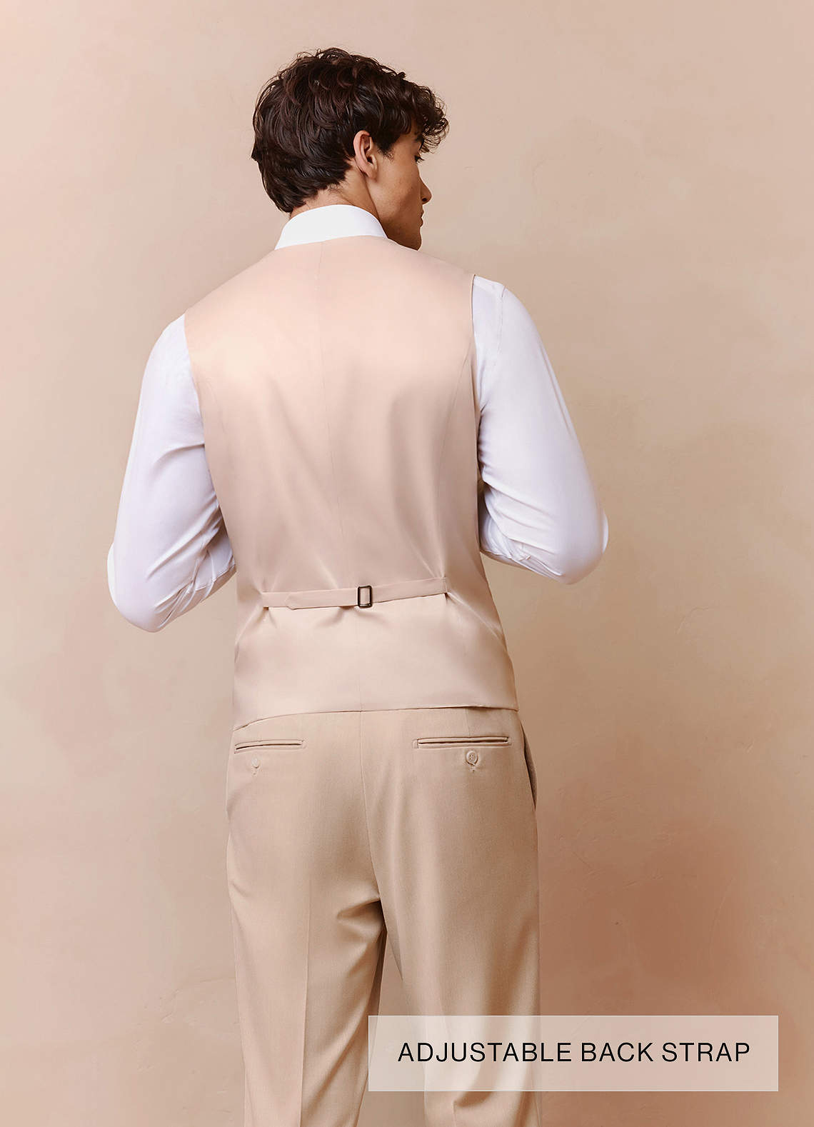 front Savile Tan Wool Blend 3-Piece Suit