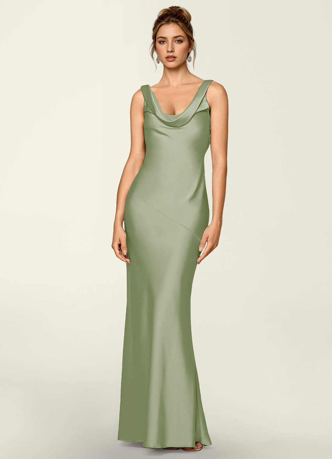 light green corset dress Noemie Satin Mermaid sage green corset prom dress