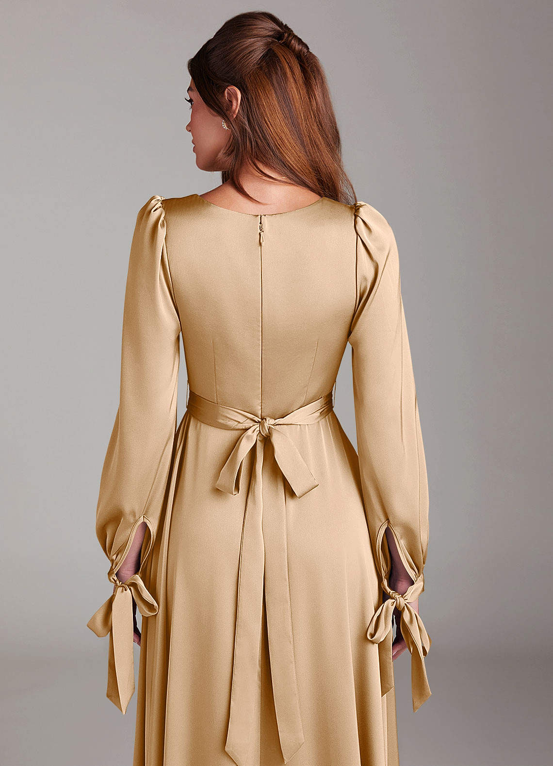 Azazie Leonia Gold Stretch Satin Bridesmaid Dresses | Azazie Azazie Leonia Gold Stretch Satin Bridesmaid Dresses | Azazie