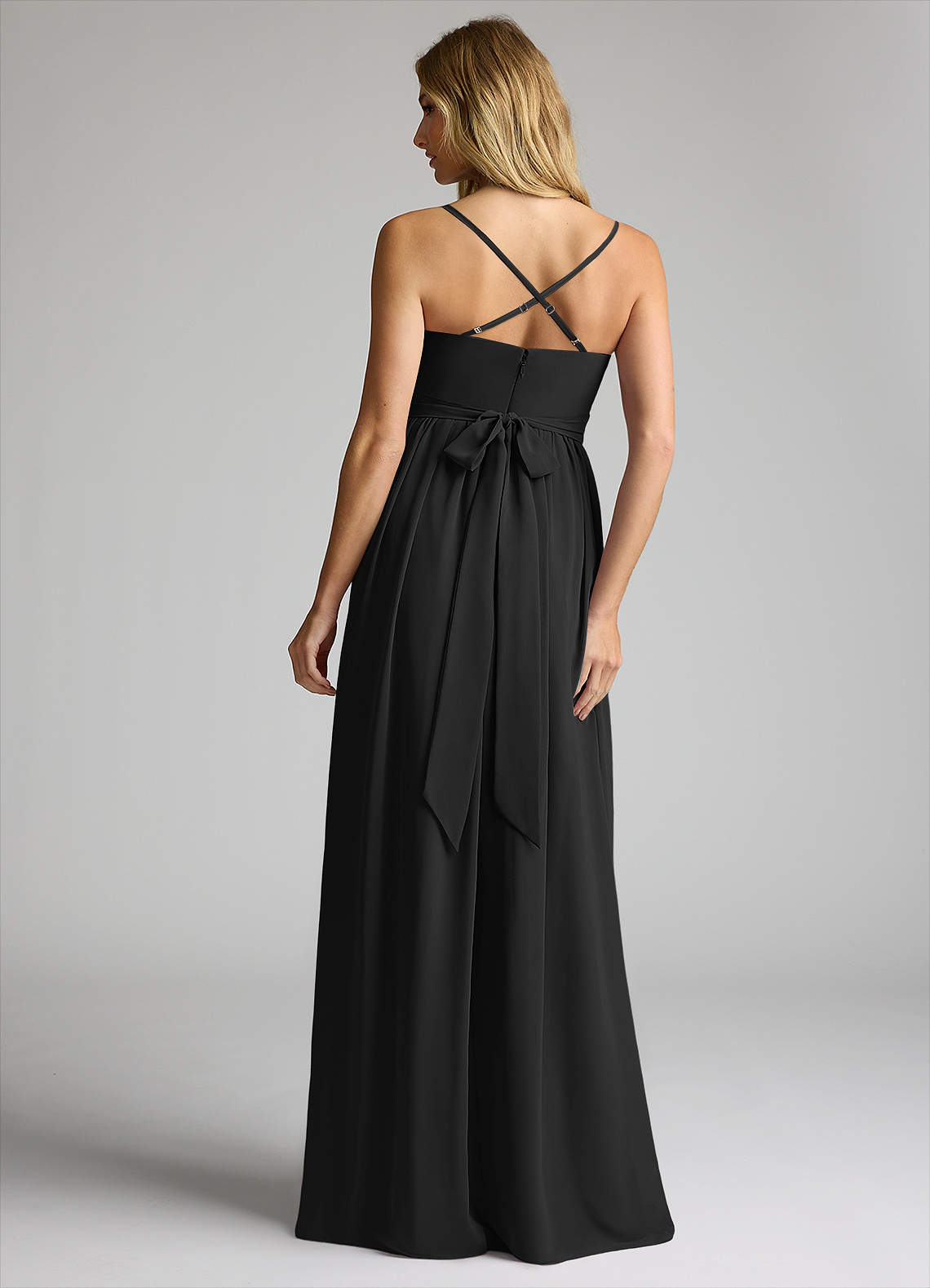Azazie Llana Vestidos de dama de honra para maternidade Vestido Linha A Comprimento do chão Chiffon image1