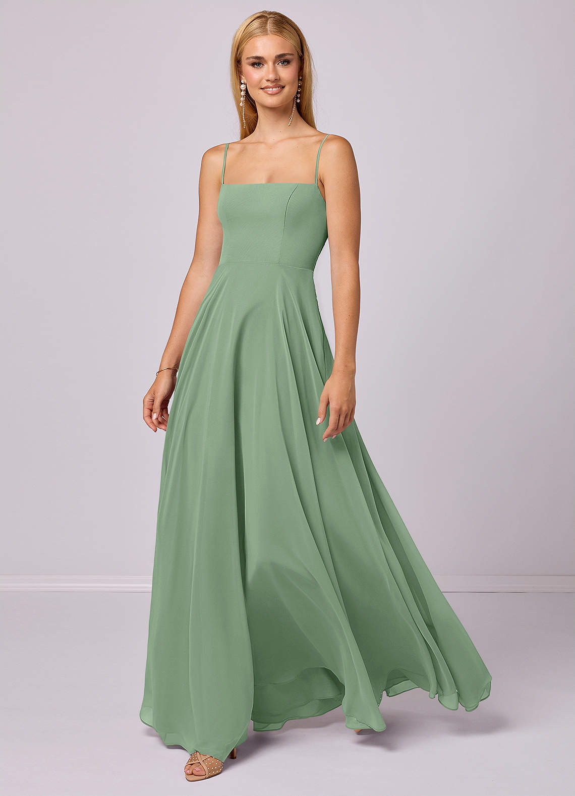 Barbie ♥ Azazie Bridesmaid Dresses A-Line Chiffon Floor-Length Dress image1