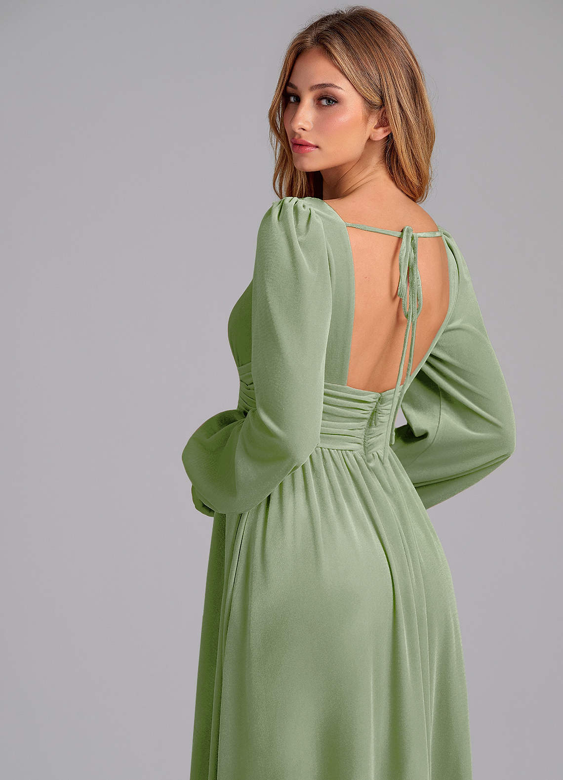 velvet sage green dress Marcella - Sage Green Velvet Flower Girl Dress