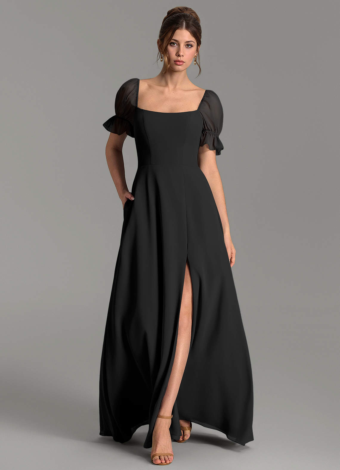 azazie black chiffon bridesmaid dress Jaden Buy Black Dresses for belts for women shoulder straps. Size:39/5