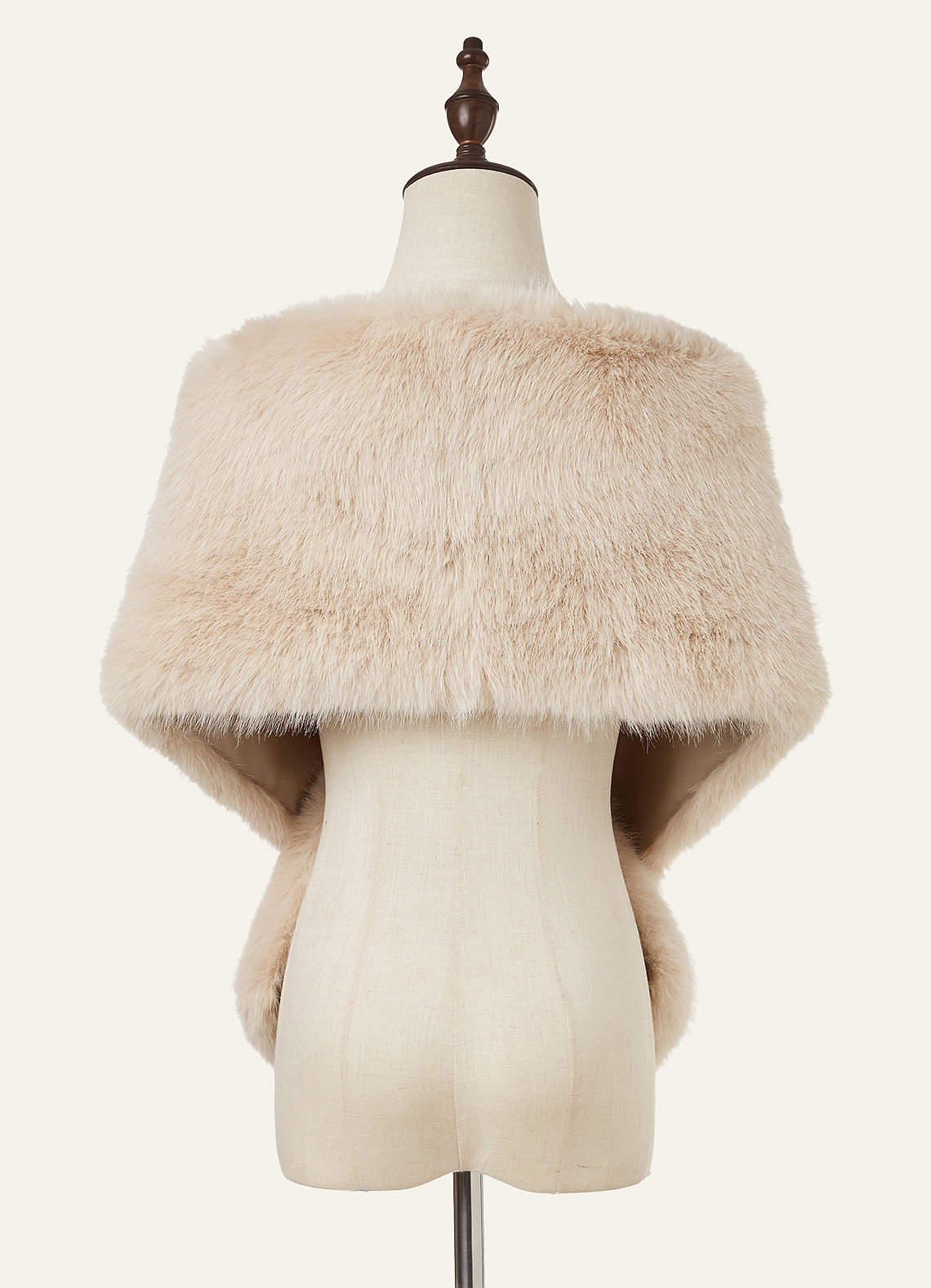 front Plush Faux Fur Wrap