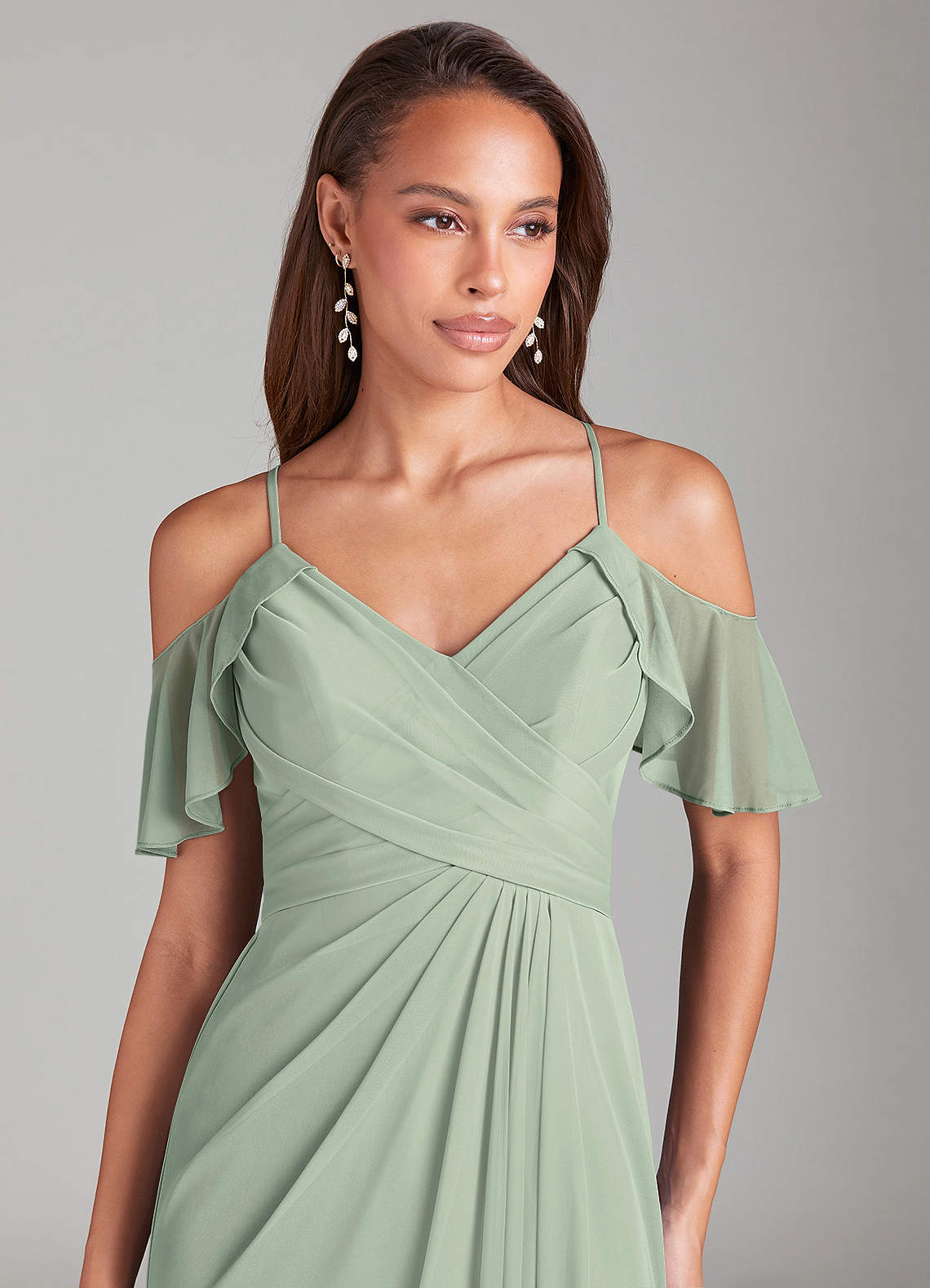 sachin and babi light blue dress SHINY CREPE MOCK NECK COCKTAIL DRESS