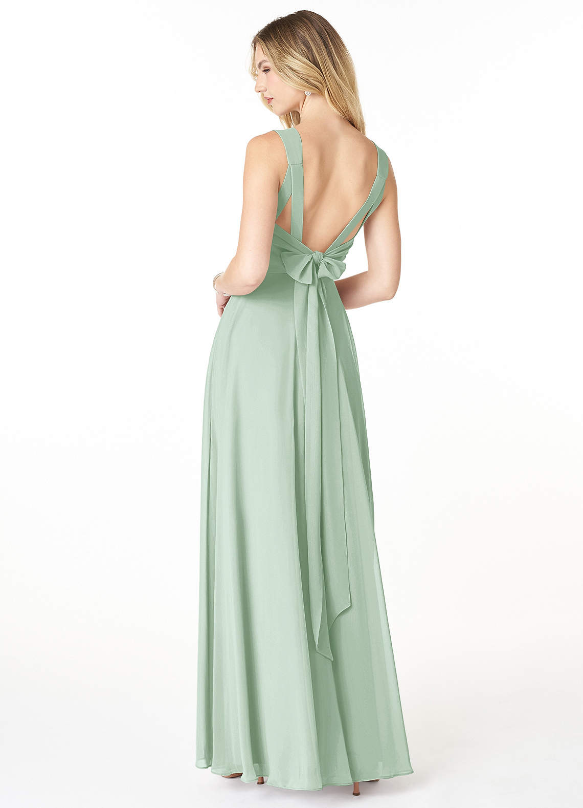 Azazie Julie Agave Chiffon Bridesmaid Dresses | Azazie CA