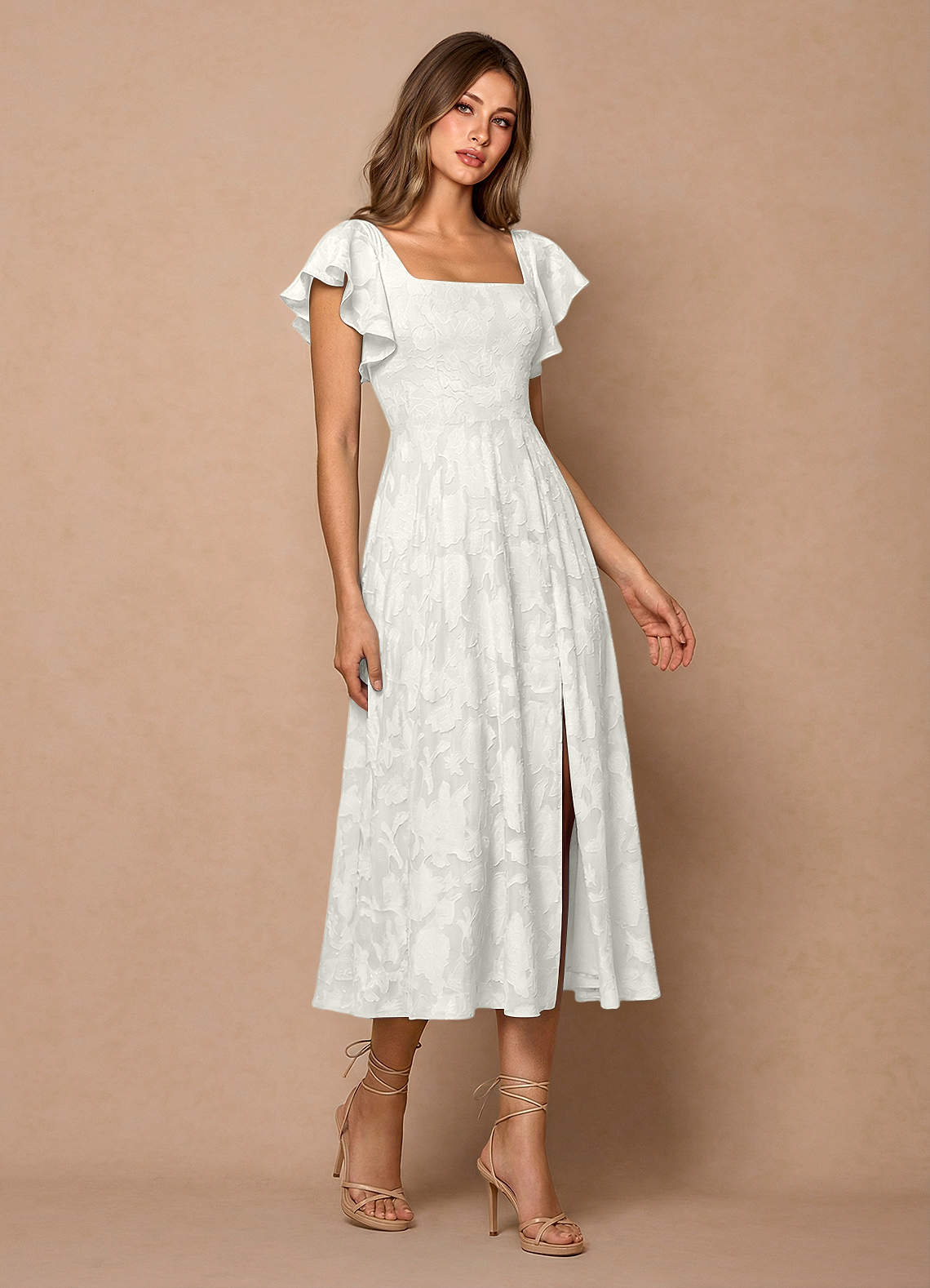 Talia White Midi Dress image3