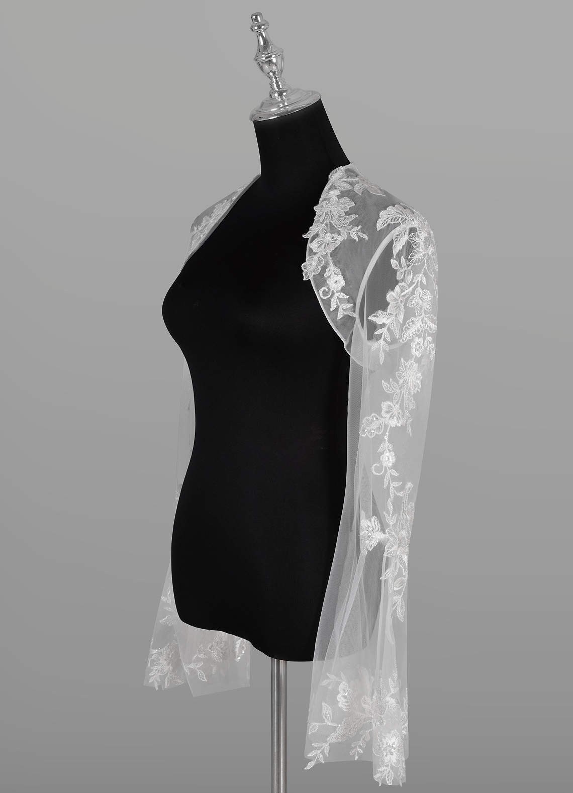 front Azazie Haggith Bolero De Tul Con Encaje