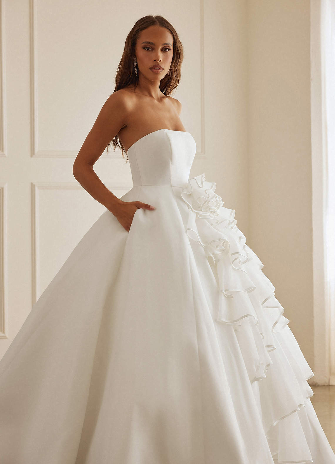 Christian Siriano Bridal for Azazie 2010 Wedding Dresses Cascading Organza Mikado Ball Gown image1