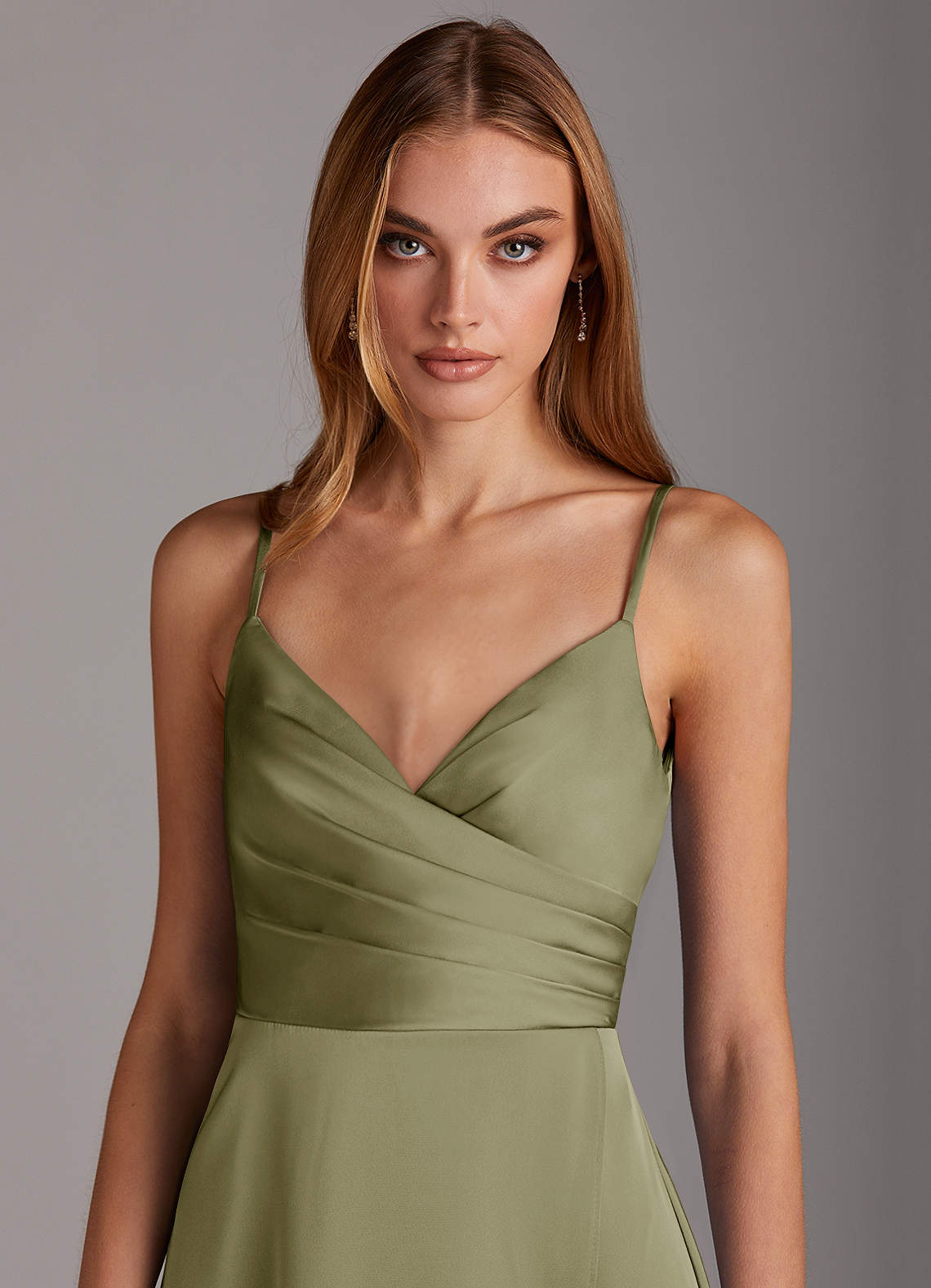 pistachio green satin dress Swing Gown Pistachio Silk