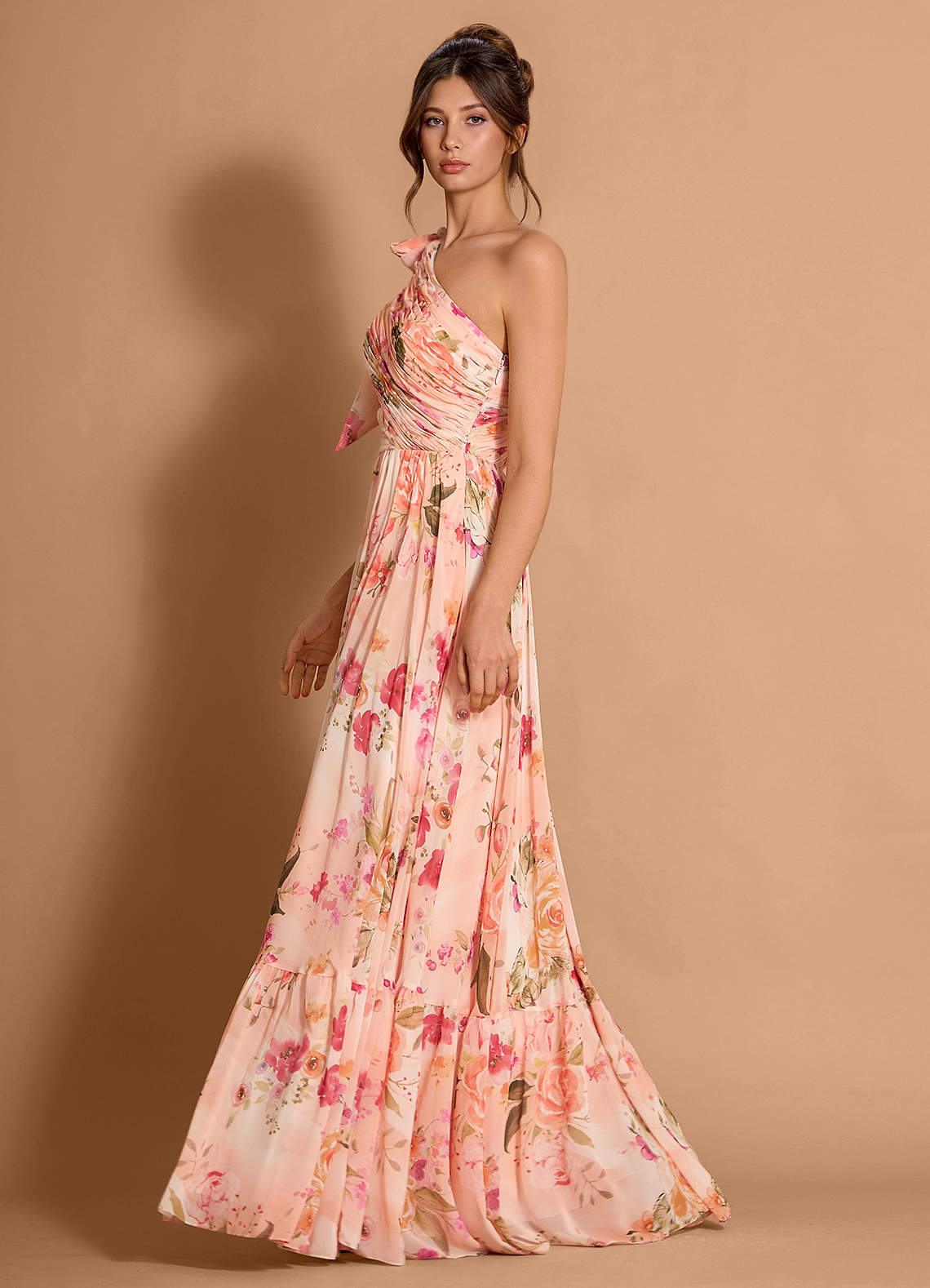 chinese dress ladies Women's Rust Strapless Maxi Dress