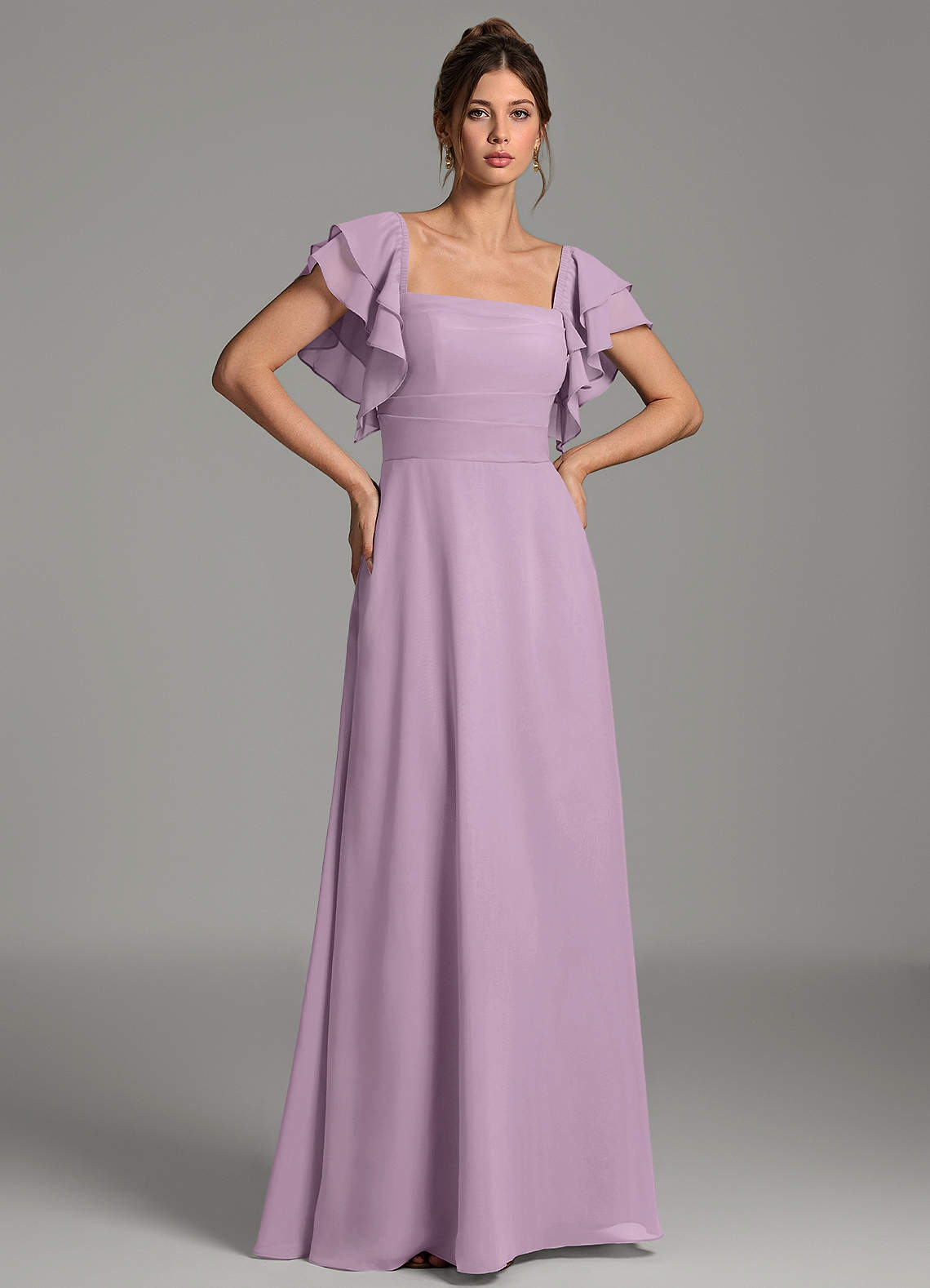 Azazie Dacia Wisteria Chiffon Bridesmaid Dresses