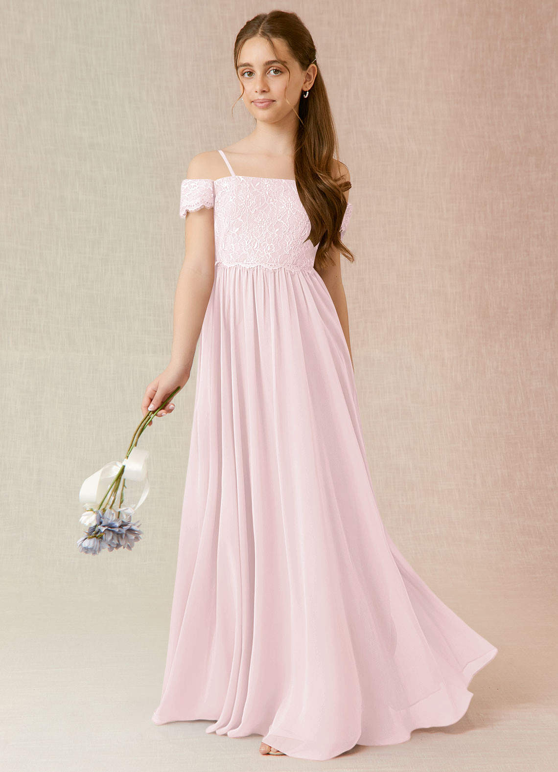 Blush junior bridesmaid outlet dress