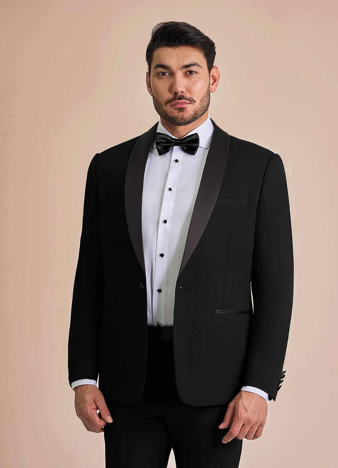 front Winston Black Shawl Lapel Tuxedos Jacket