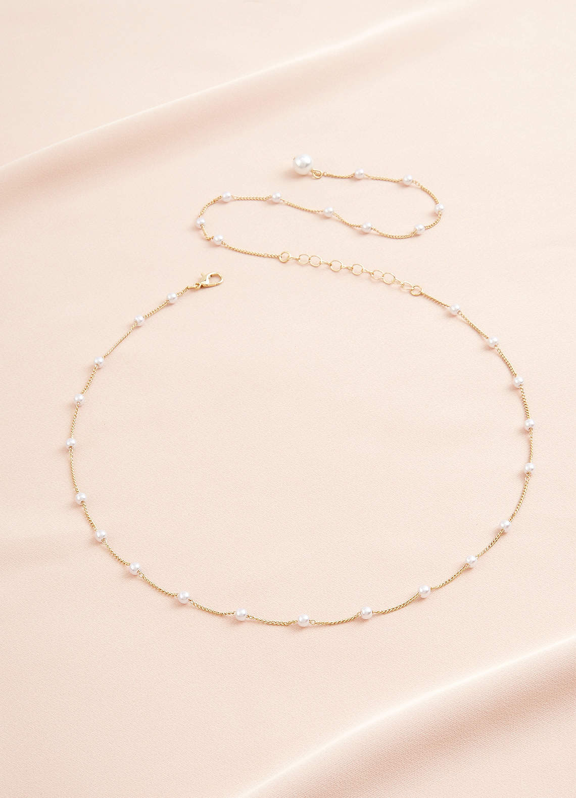 front Mini Pearl Back Body Chain