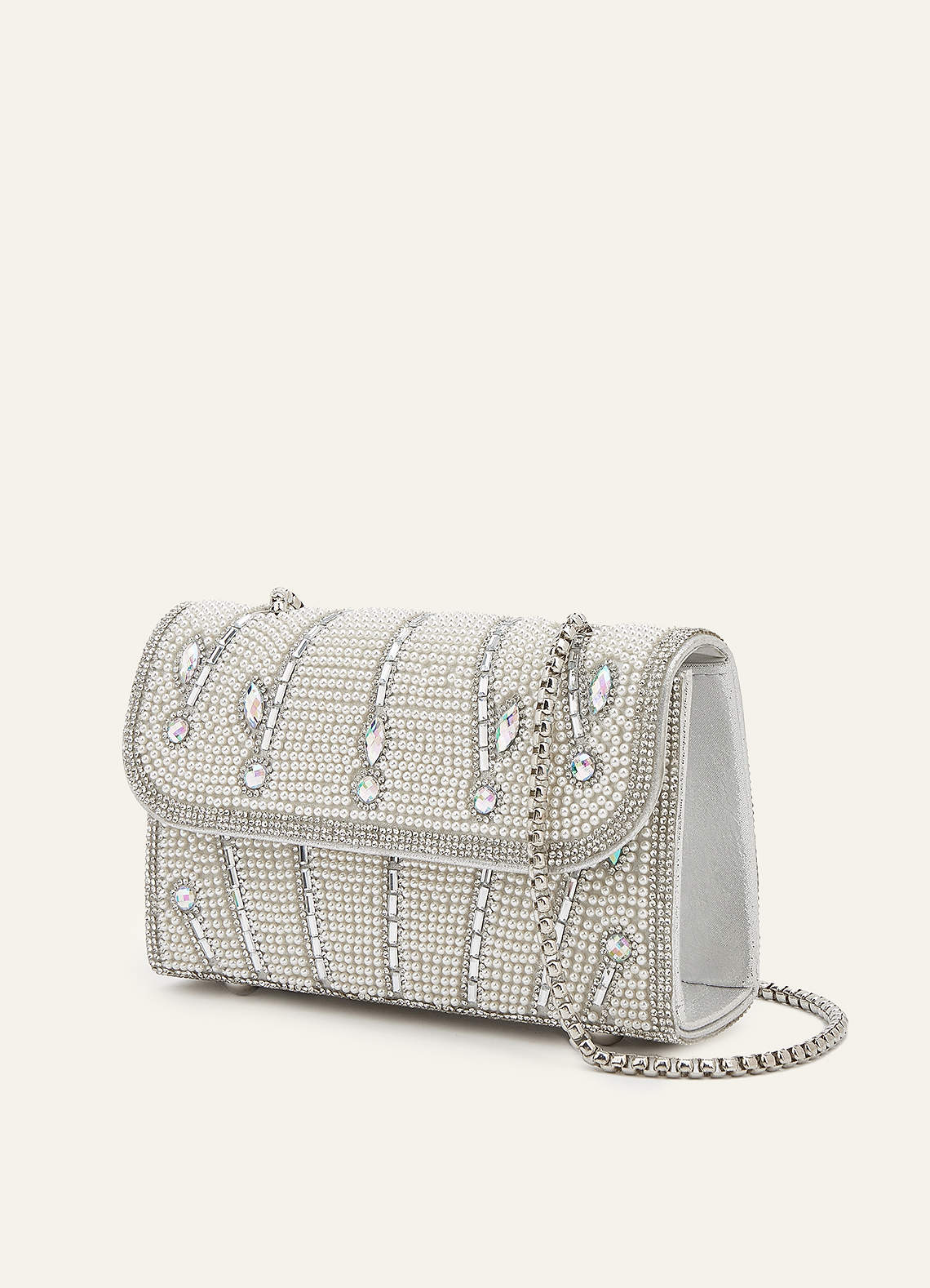 front Sparkling Rhinestone Starburst Evening Bag