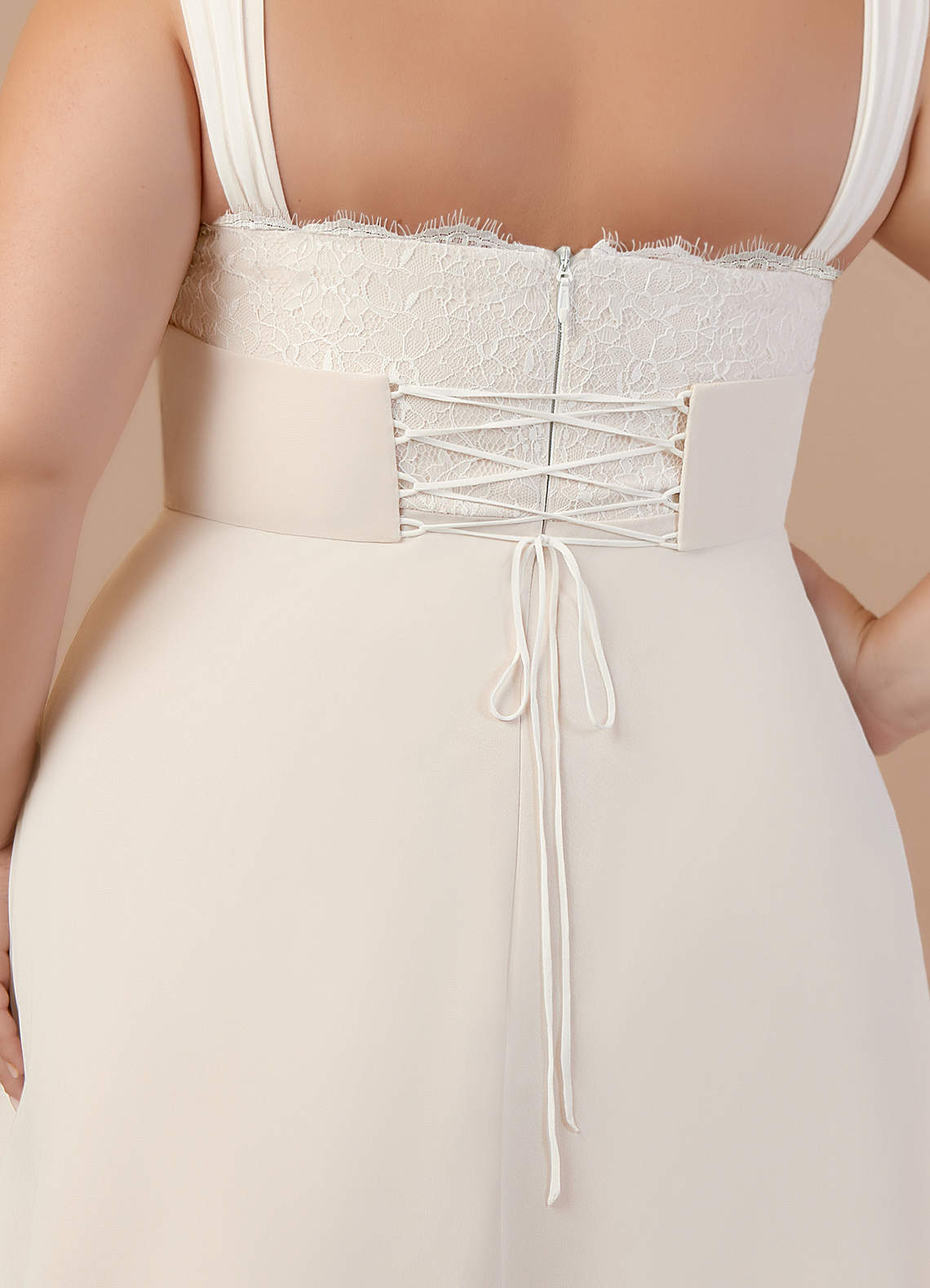 Azazie Scarlette Wedding Dresses A-Line Sweetheart lace Chiffon Mini Dress image1