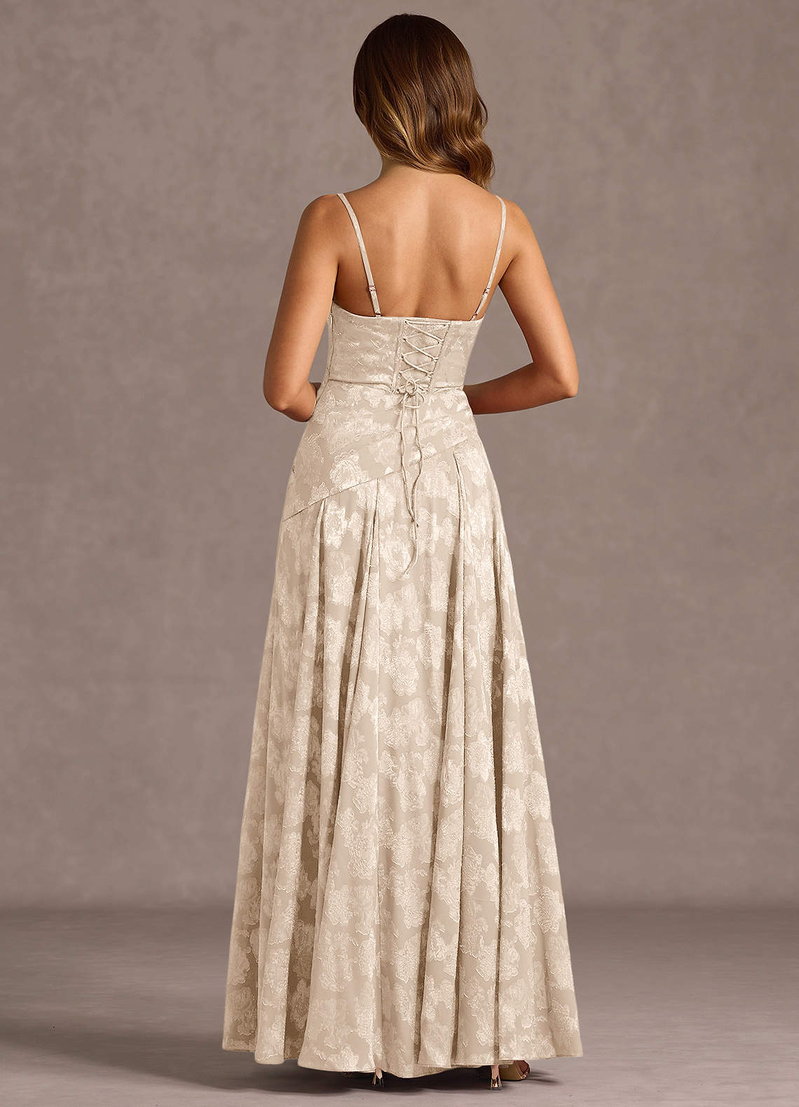 azazie cream dress Azazie Linnea Cream A-Line Scoop Chiffon Dress