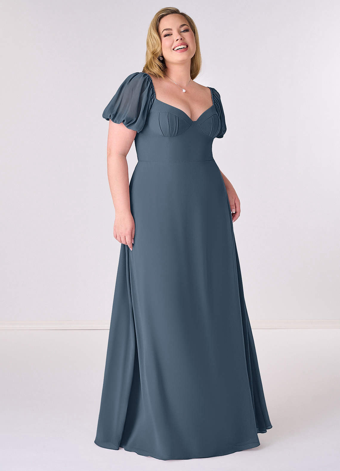 Barbie ♥ Azazie Bridesmaid Dresses Neptune A-Line Pleated Chiffon Dress image1