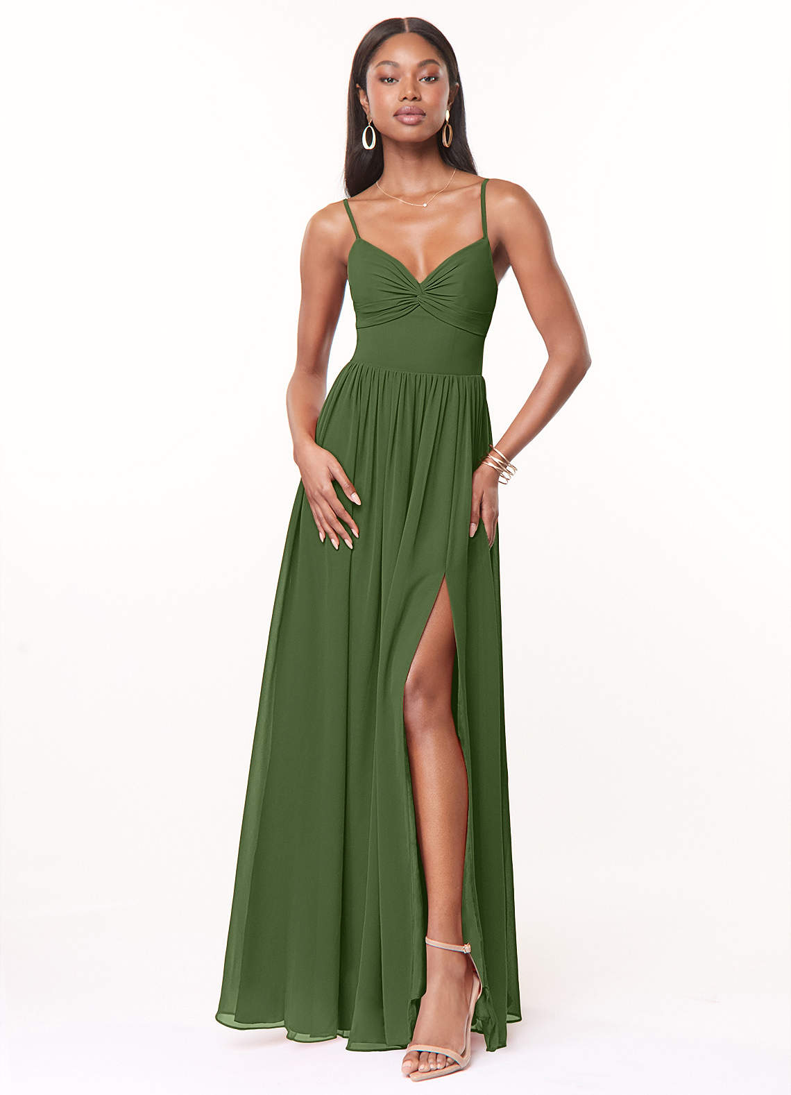 Azazie Zeya Olive Bridesmaid Dresses | Azazie