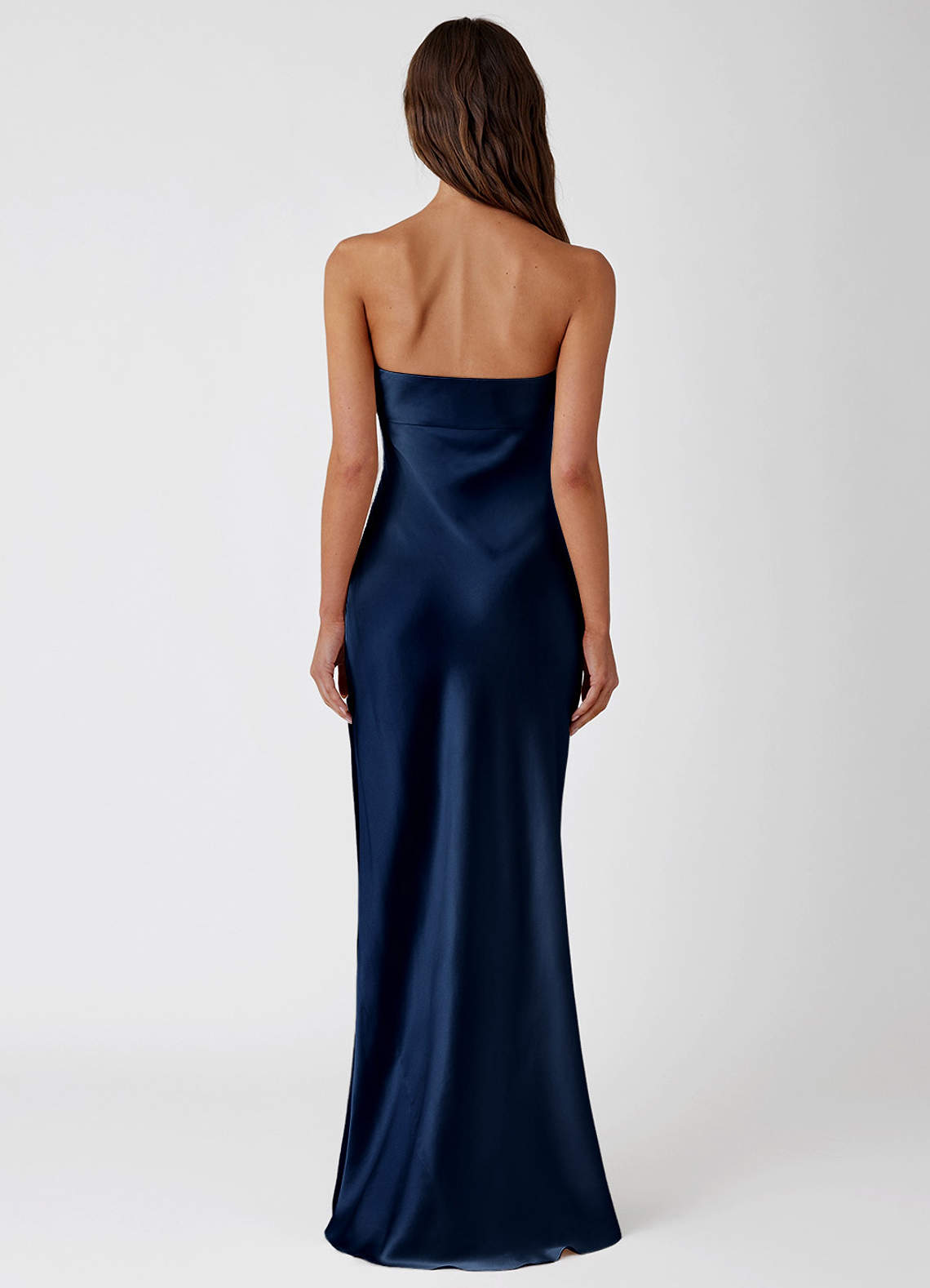 Serendipity Navy 100% Washable Silk Maxi Dress | Azazie