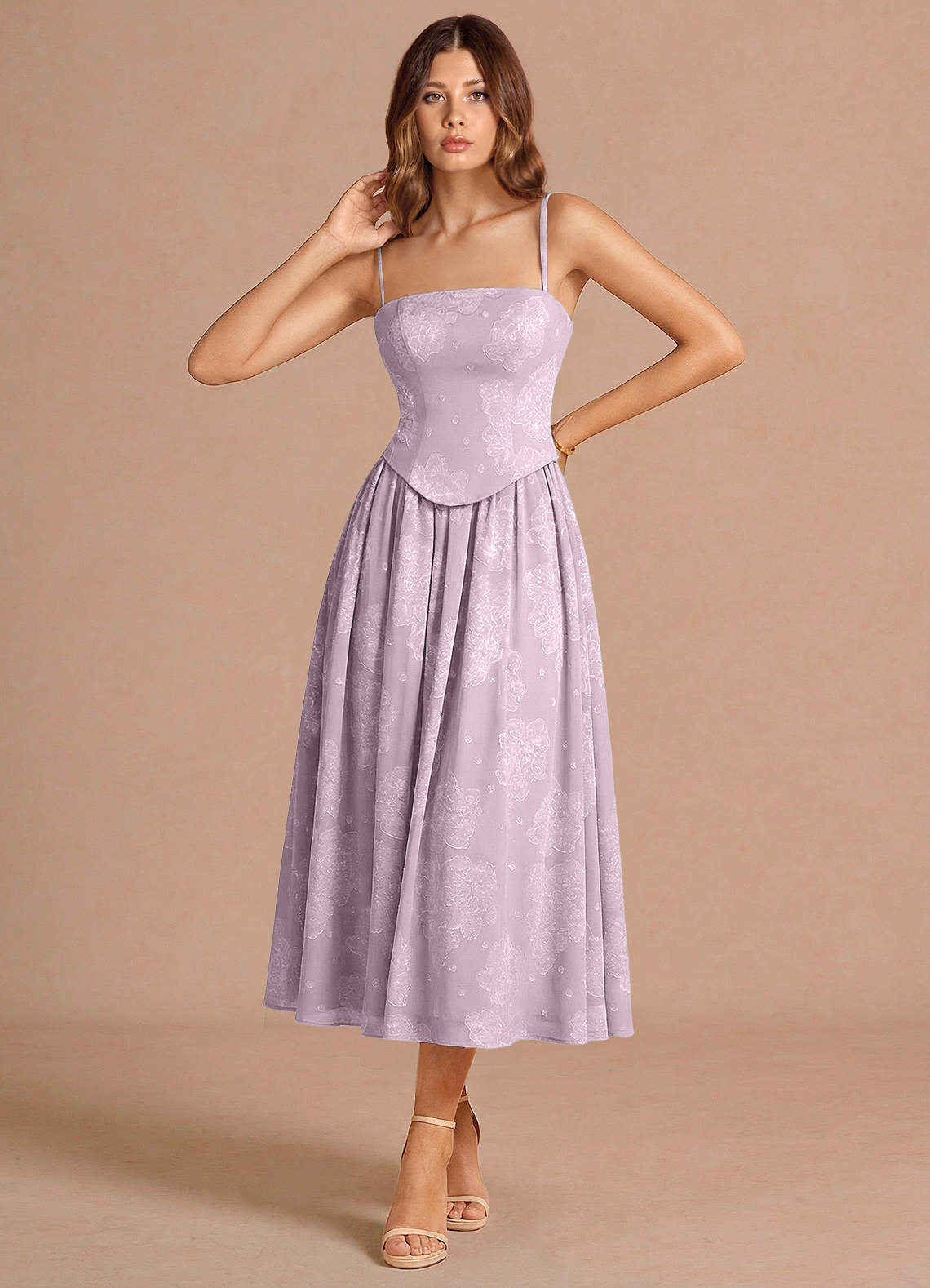 lilac satin midi dress Noelle Satin Midi Dress