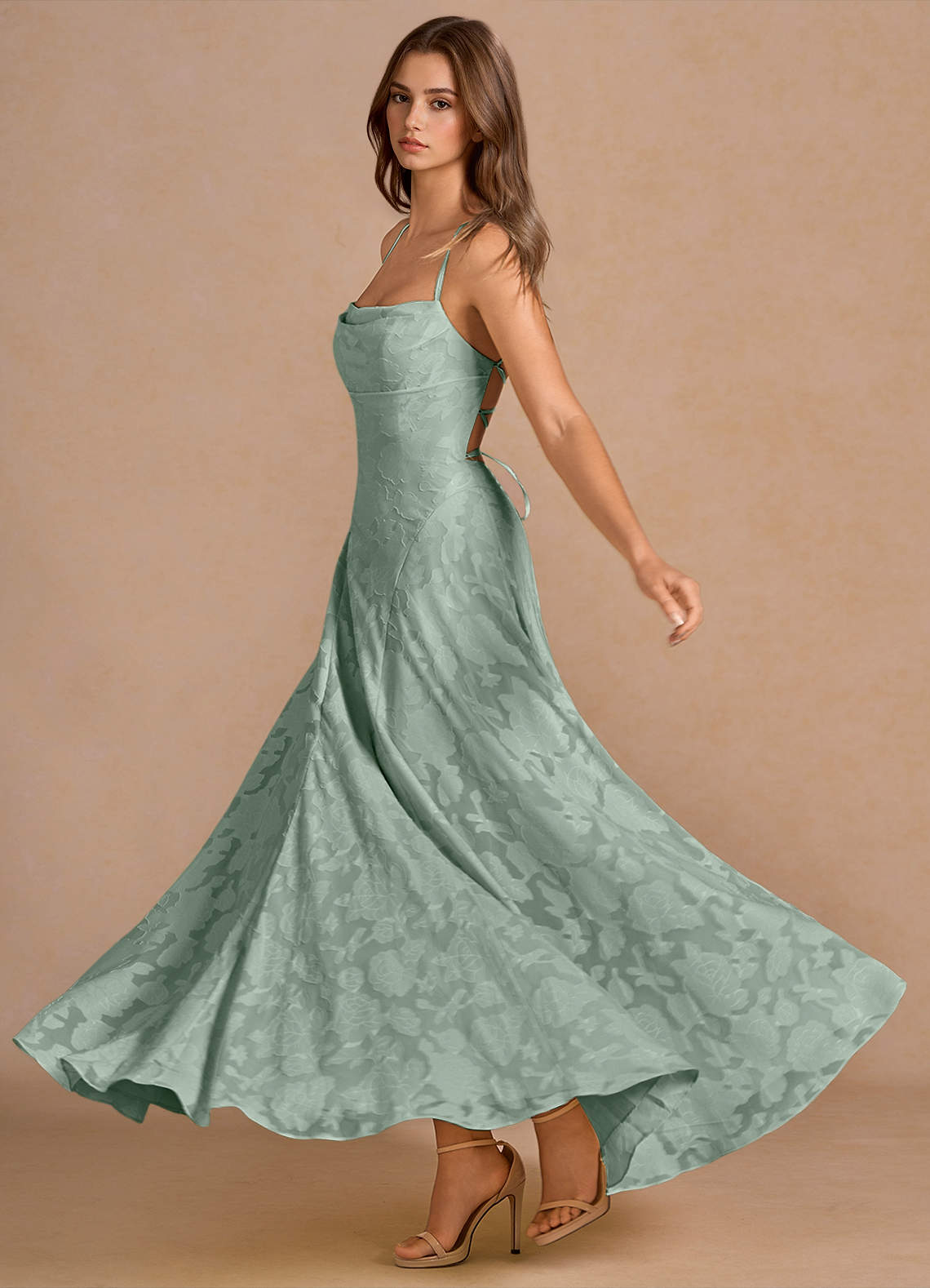 Irelia Pistachio Maxi Dress | Azazie