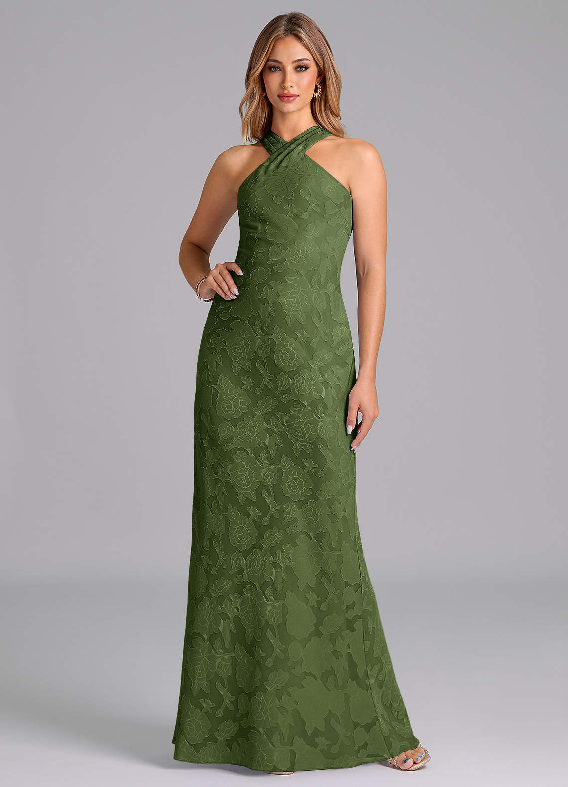 open lace back dress Kamila Tulle Maxi Dress