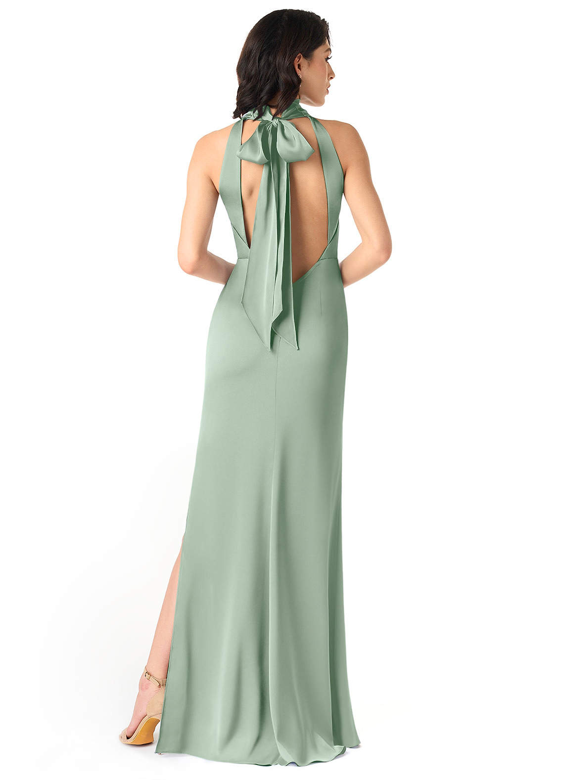 azazie nessi stretch satin dress Azazie Nessi