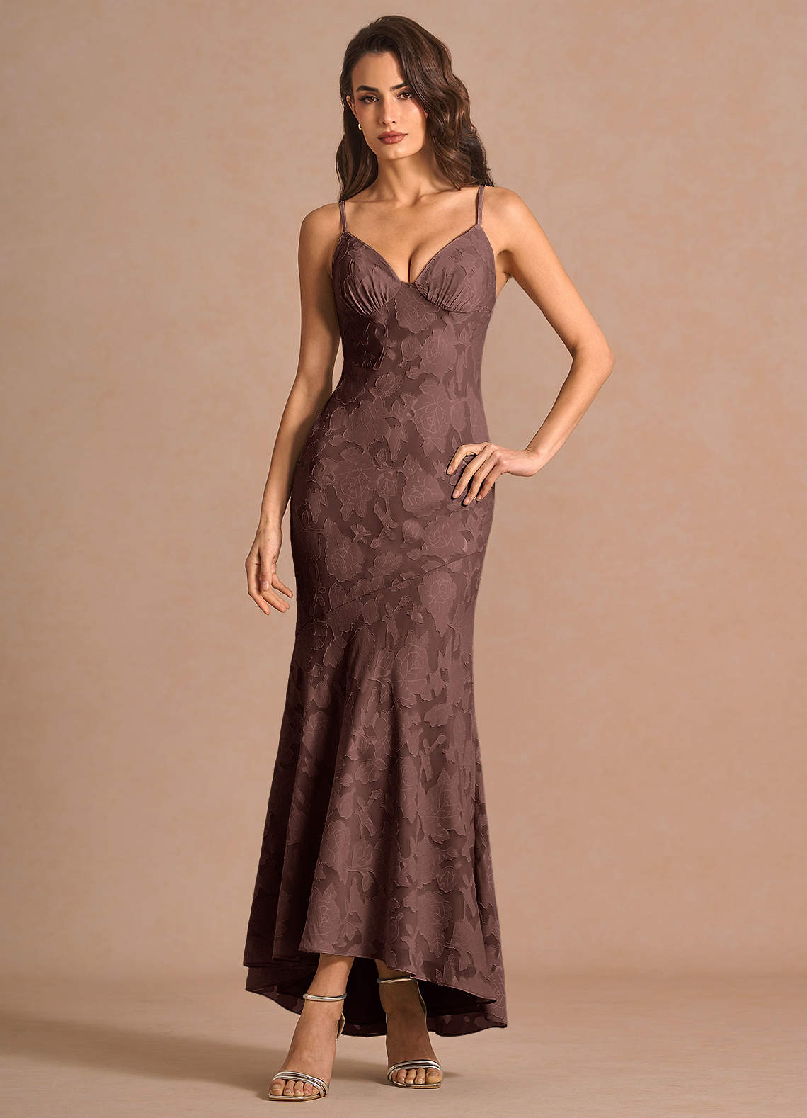 オオツカオリカラ　モカdress Octavia Mocha Coco Maxi Dress | Azazie CA