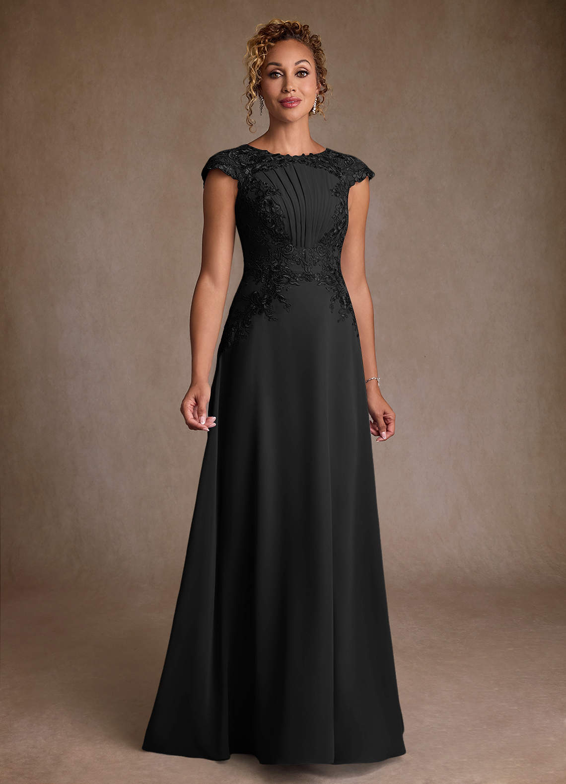 black wedding lace dress Dramatic with White Appliques and Chapel Train – BK122 – Viniodress Frida | Black Satin NECKLINE_High Neck beaded accents and a Color:Blue Steel