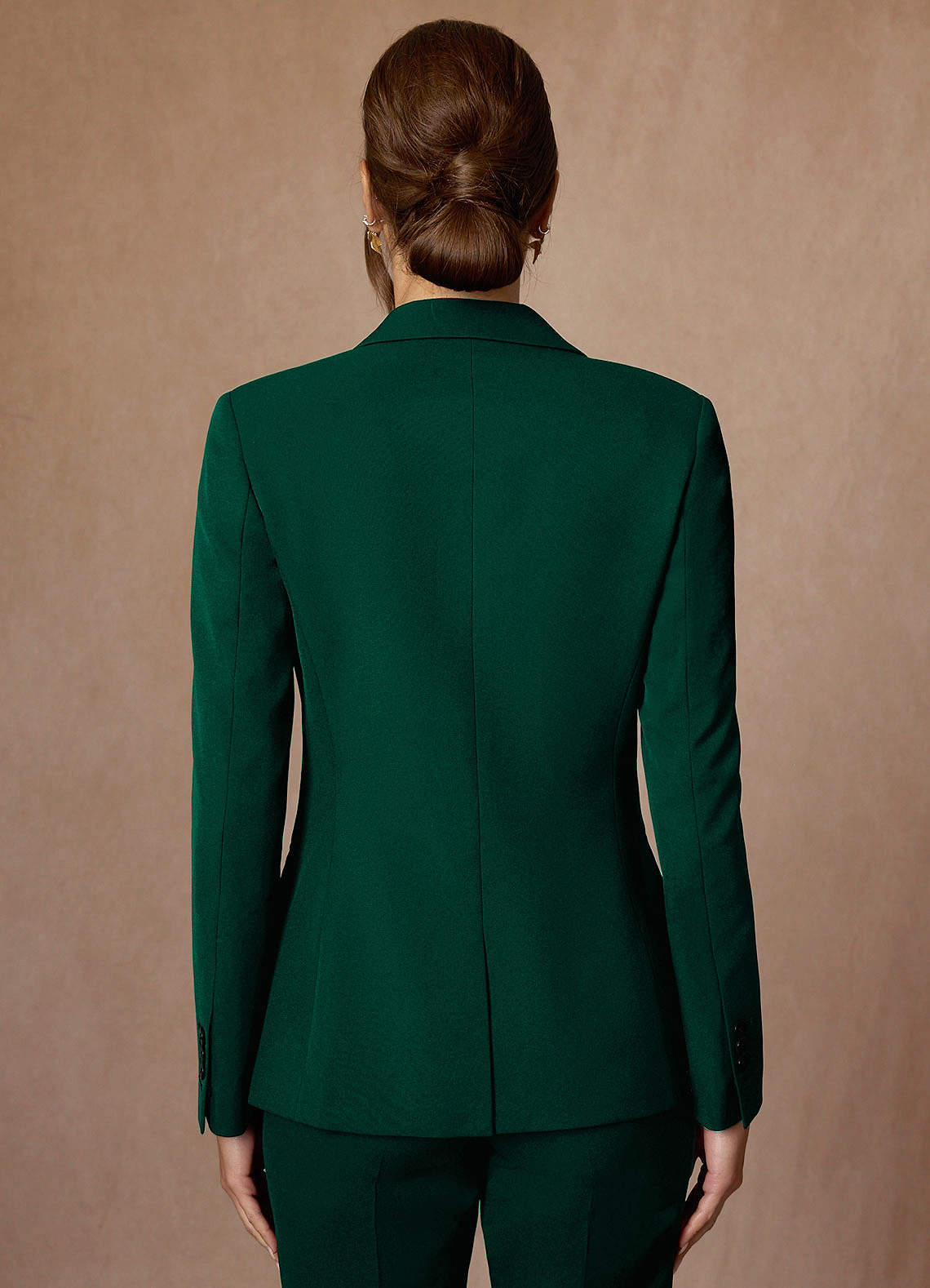 front Kennedy Emerald Refined Weave Performance Pants Suit